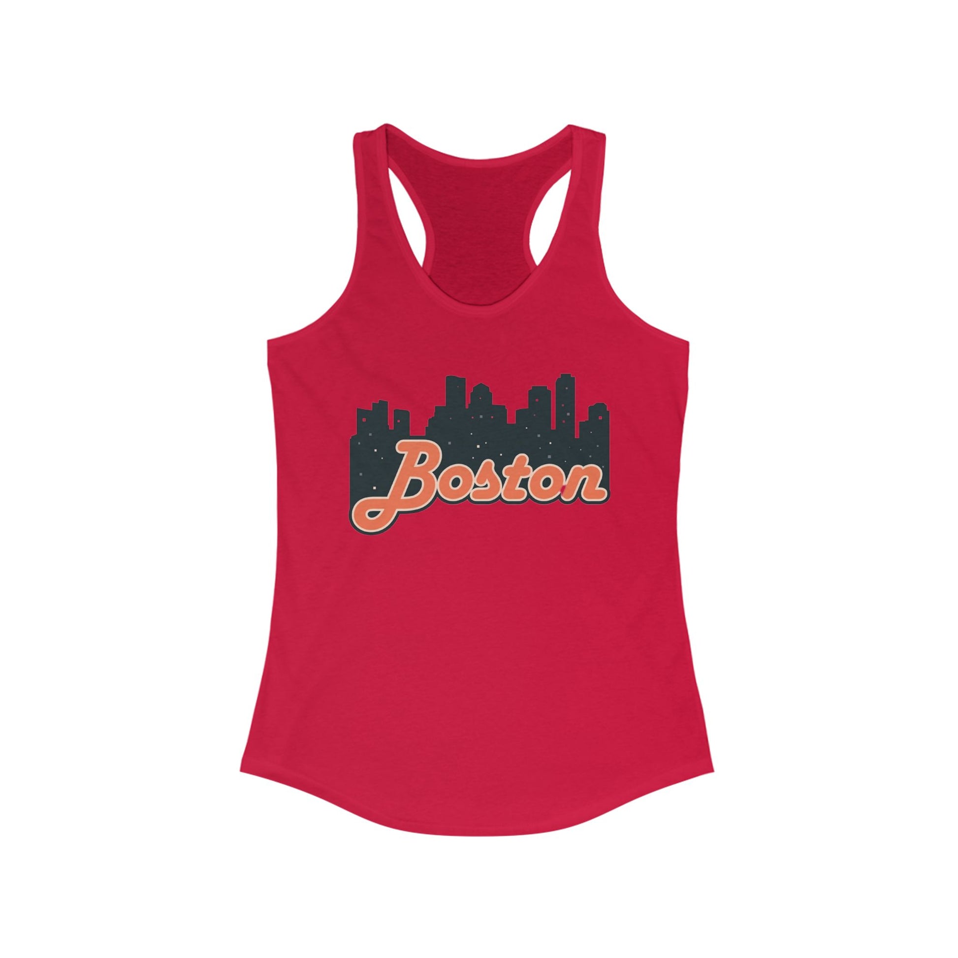 Boston Skyline Racerback Tank Top - Perfect for Summer, City Tours, Casual Wear, Gifts for Her, Travel Enthusiasts