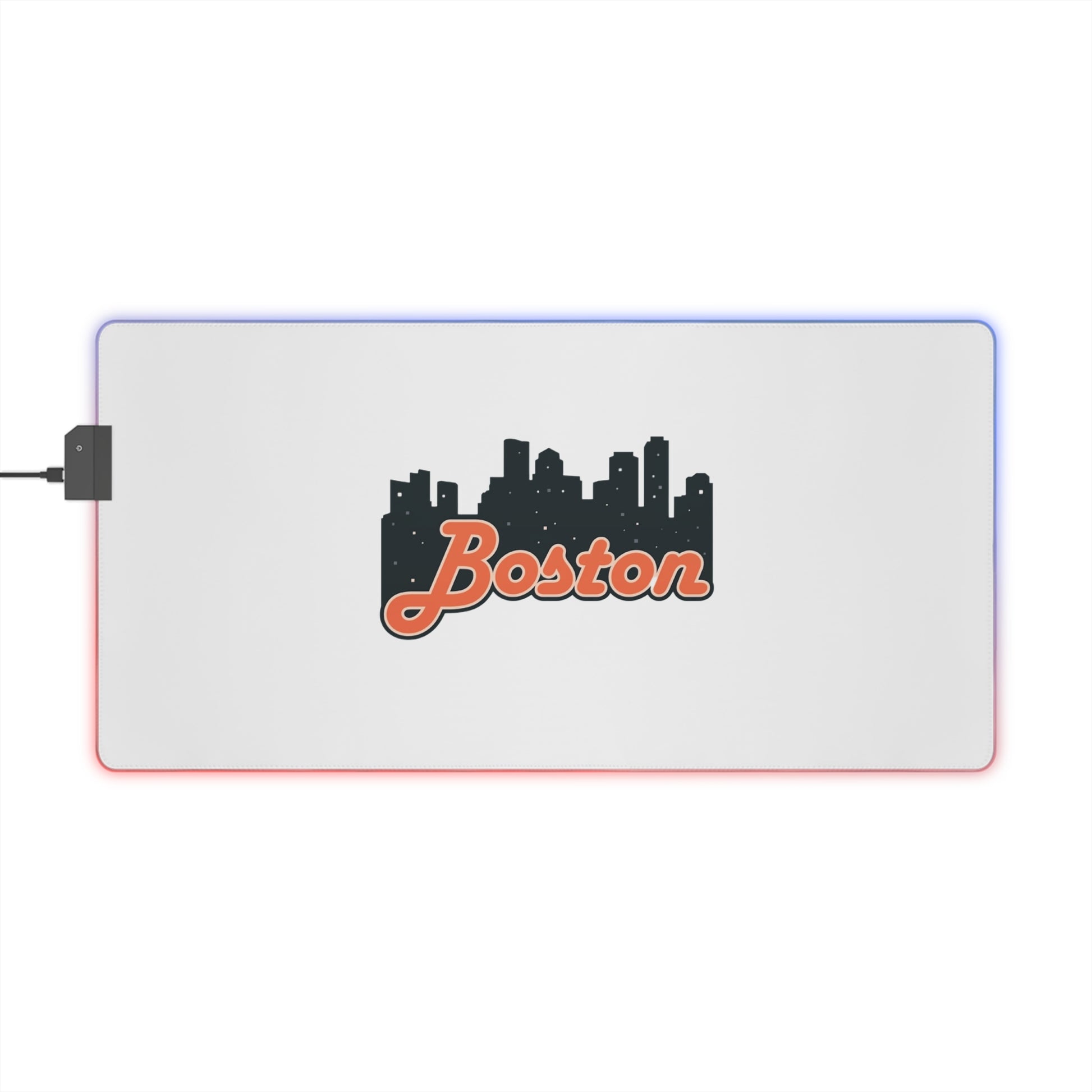 LED Gaming Mouse Pad - Illuminated, Boston City Design, Desk Accessories for Gamers, Perfect Gift for Tech Lovers, Gaming Setup