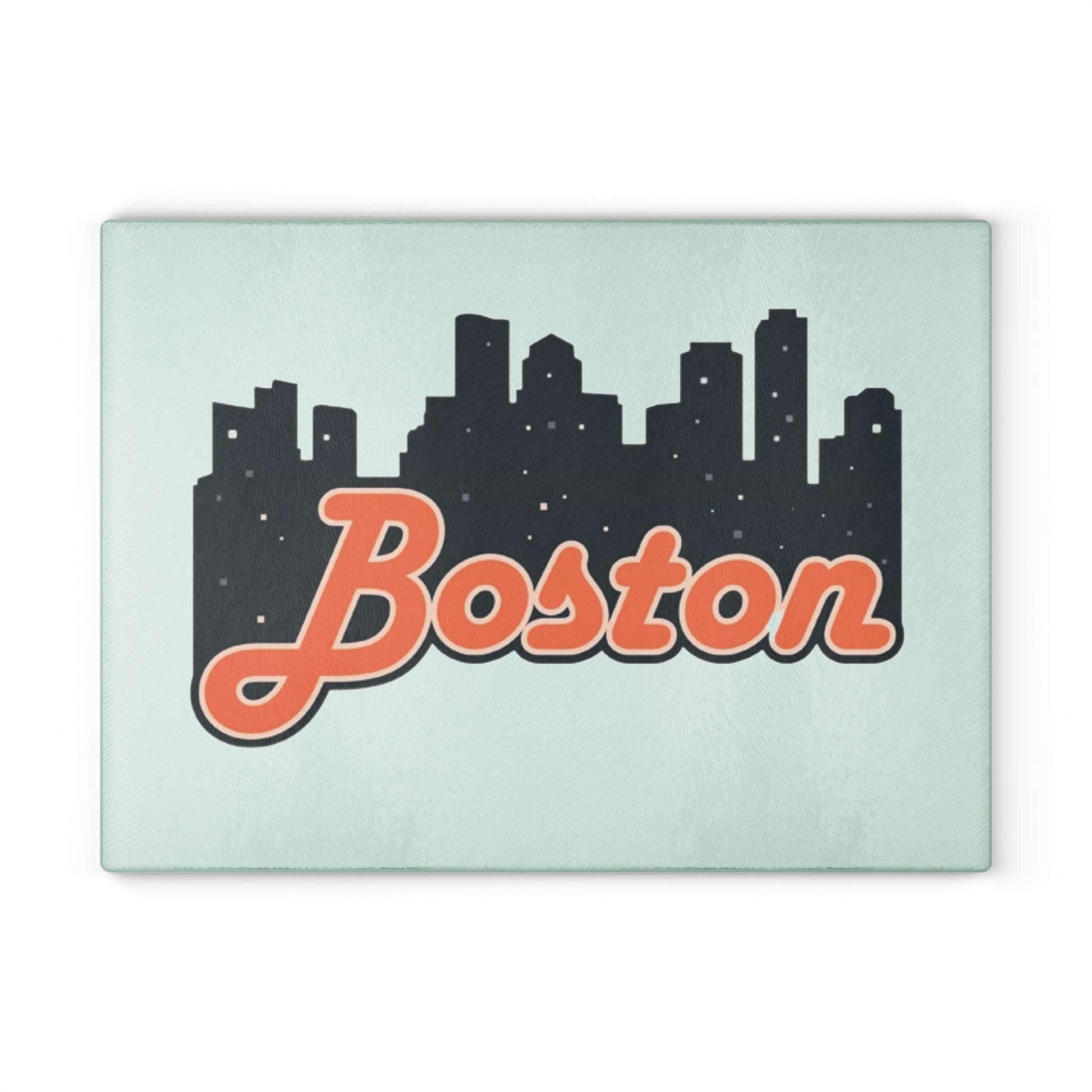 Boston Skyline Glass Cutting Board, Kitchen Decor, Gourmet Gift, Home Gift, Housewarming Present, Cooking Enthusiasts