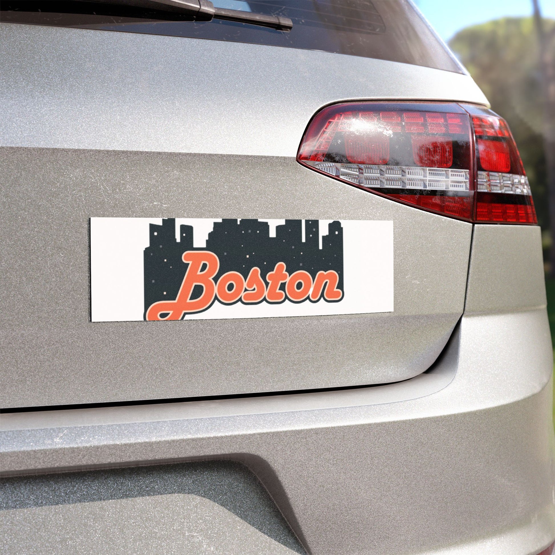 Boston Skyline Car Magnet - Urban Décor, Travel Souvenir, Gift, Auto Accessory, All-Occasion Decoration