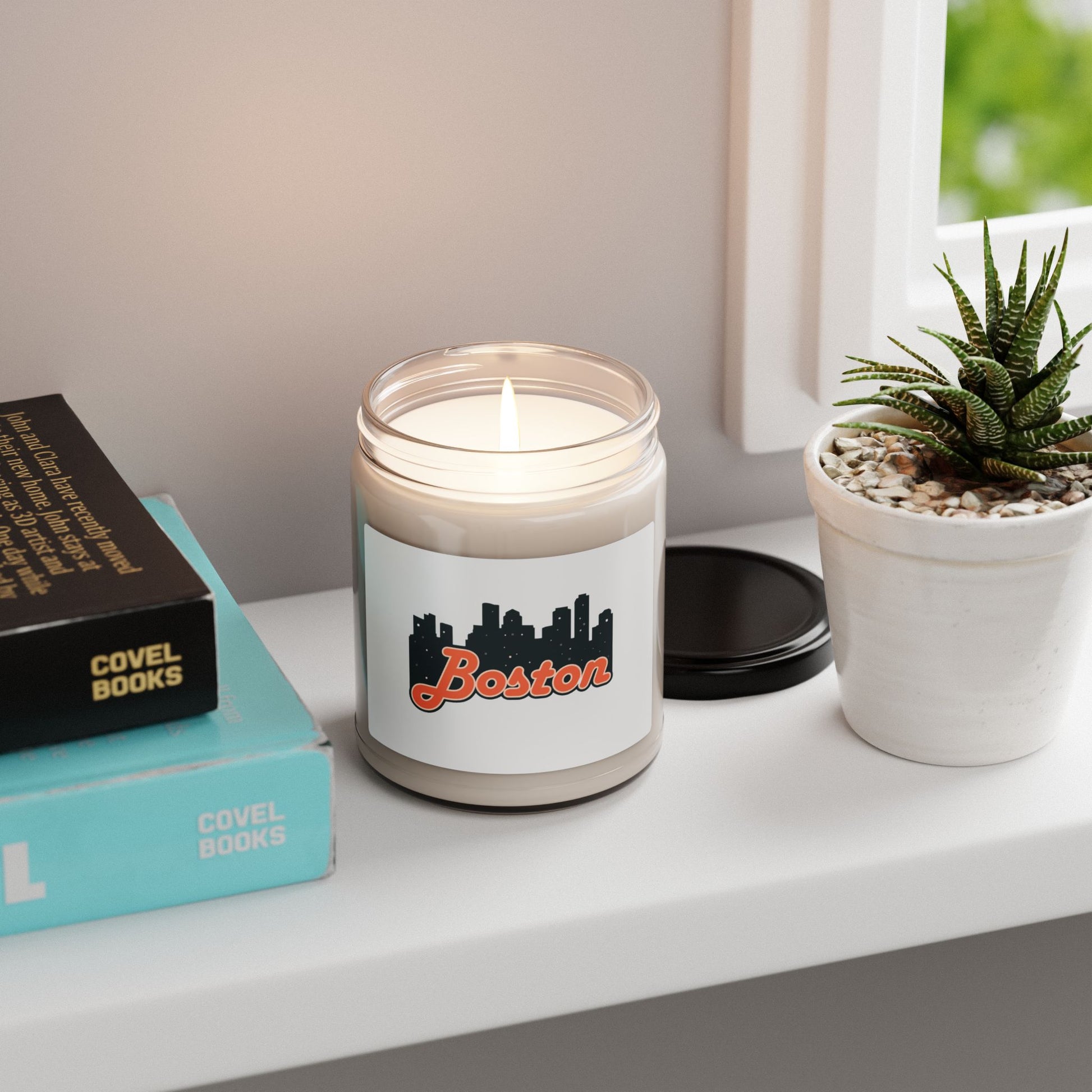 Boston Skyline Scented Soy Candle - Cozy Home Decor, Gift for Her, Relaxing Aromatherapy, Housewarming Gift, Birthday Gift