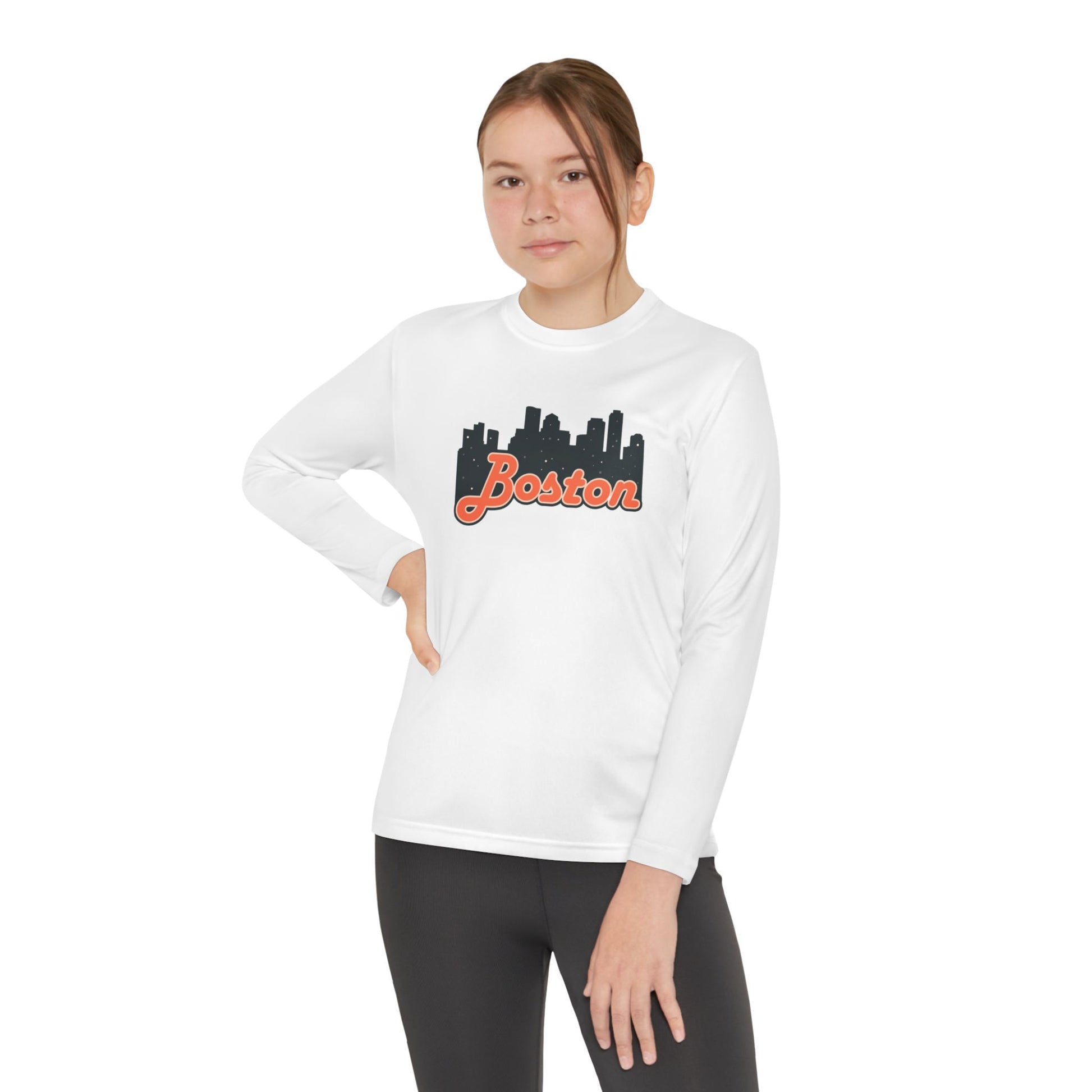 Boston Youth Long Sleeve Tee - Perfect for Sports, Casual Wear, Gift for Kids, Boston City Lovers, Birthday Gift