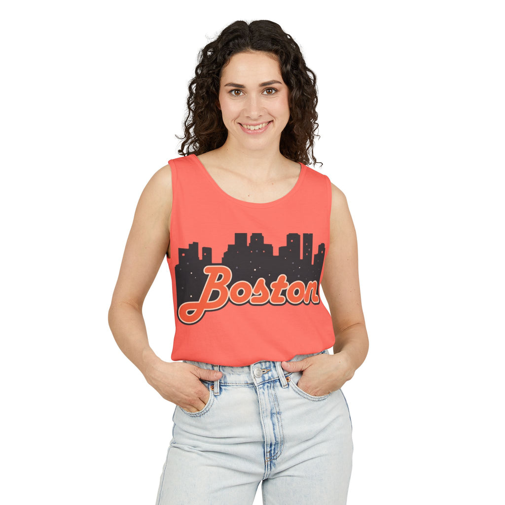 Boston Skyline Unisex Tank Top | Summer Vibes, Vacation Wear, Gift for City Lovers, Casual Style, Hipster Fashion