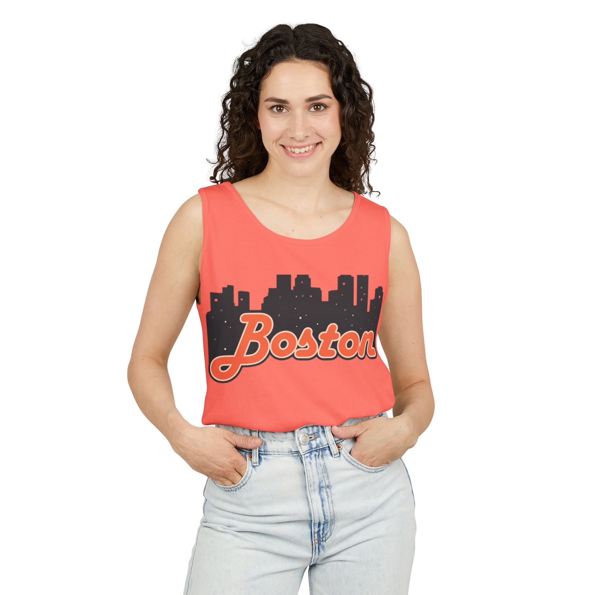 Boston Skyline Unisex Tank Top | Summer Vibes, Vacation Wear, Gift for City Lovers, Casual Style, Hipster Fashion
