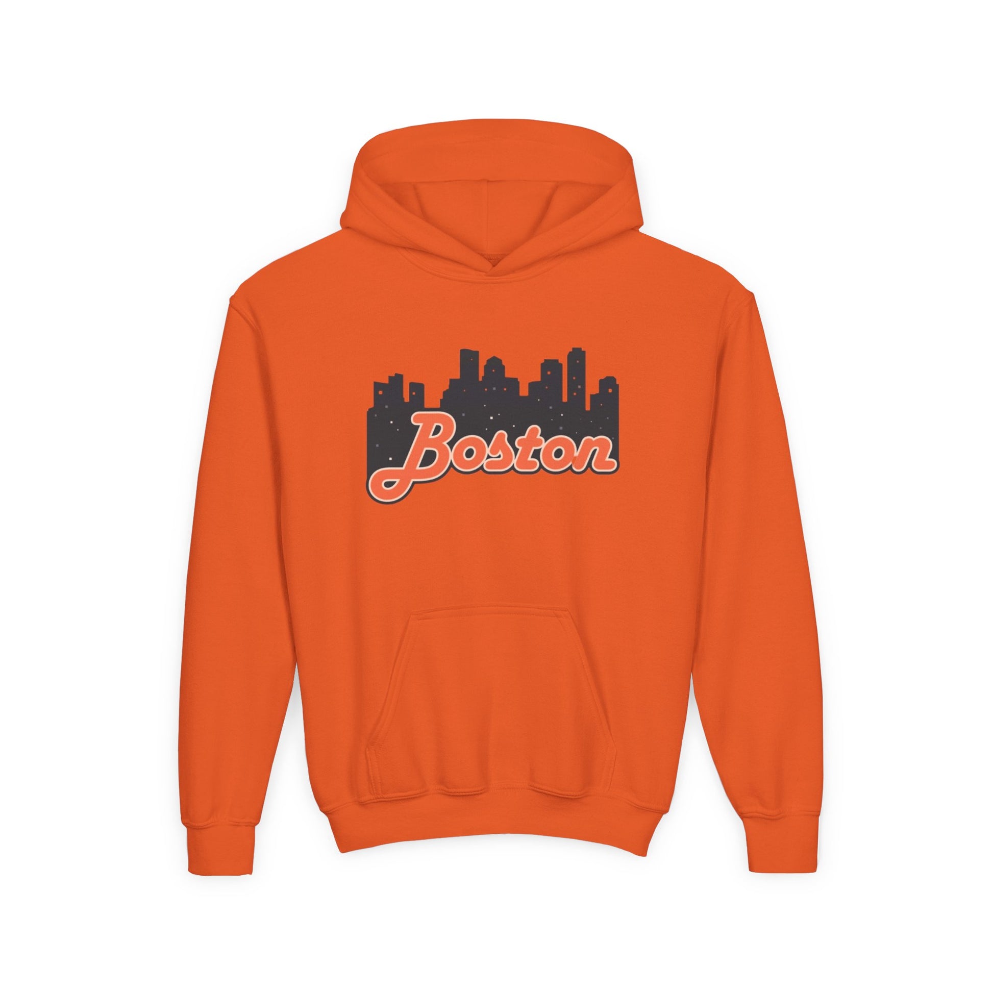 Boston Youth Hoodie - Heavy Blend Sweatshirt, Comfortable Kids Apparel, Urban Style, Perfect for Summer Trips, Boston Gifts