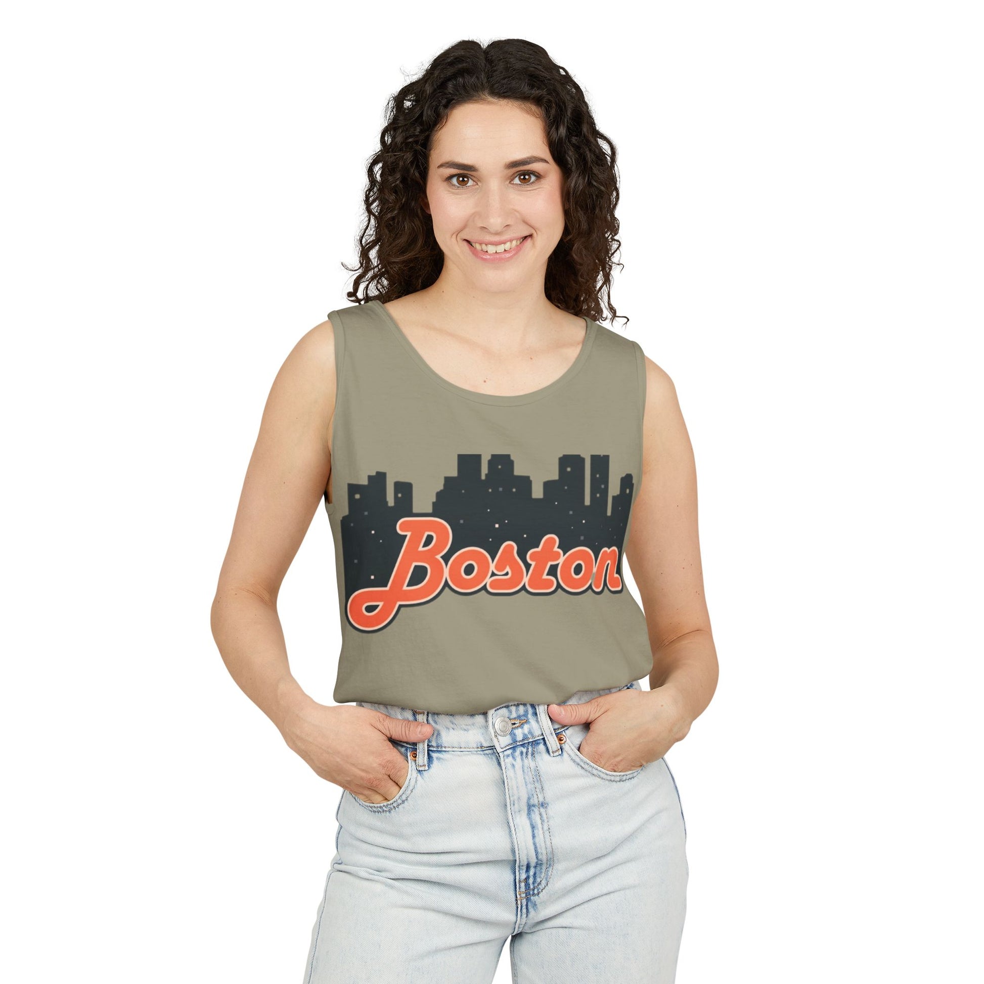 Boston Skyline Unisex Tank Top | Summer Vibes, Vacation Wear, Gift for City Lovers, Casual Style, Hipster Fashion