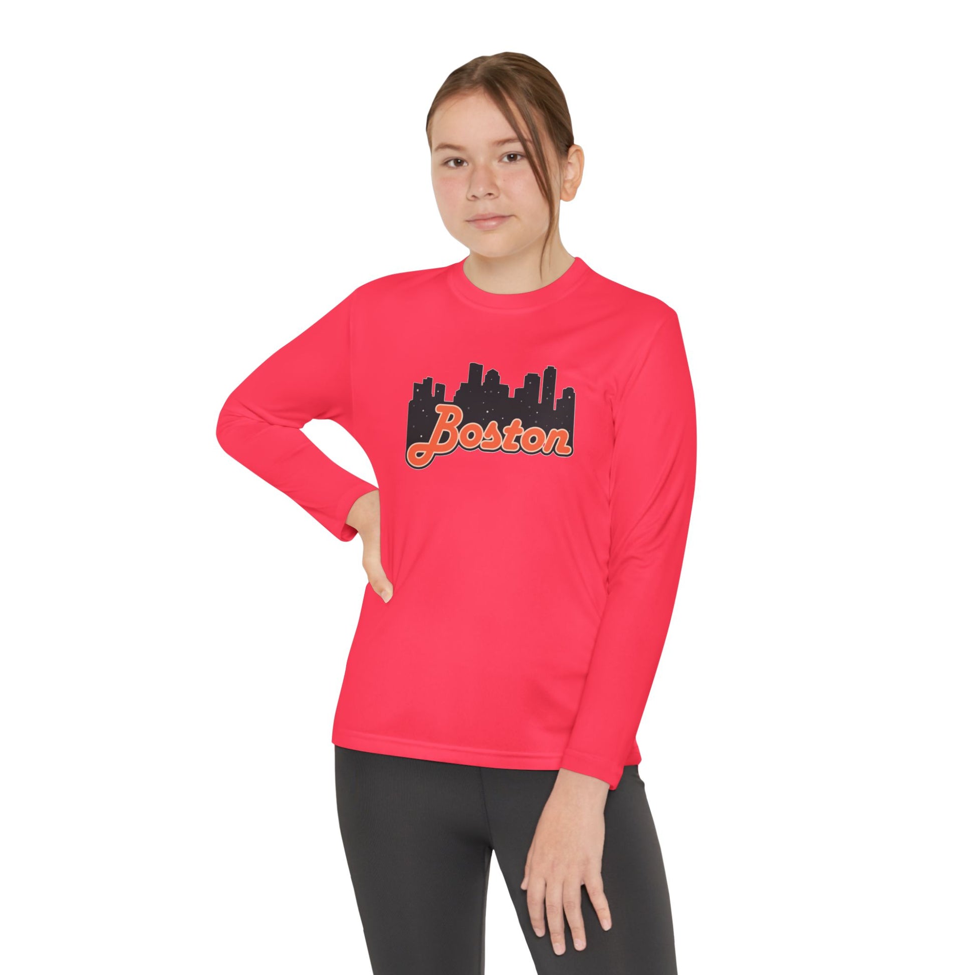 Boston Youth Long Sleeve Tee - Perfect for Sports, Casual Wear, Gift for Kids, Boston City Lovers, Birthday Gift