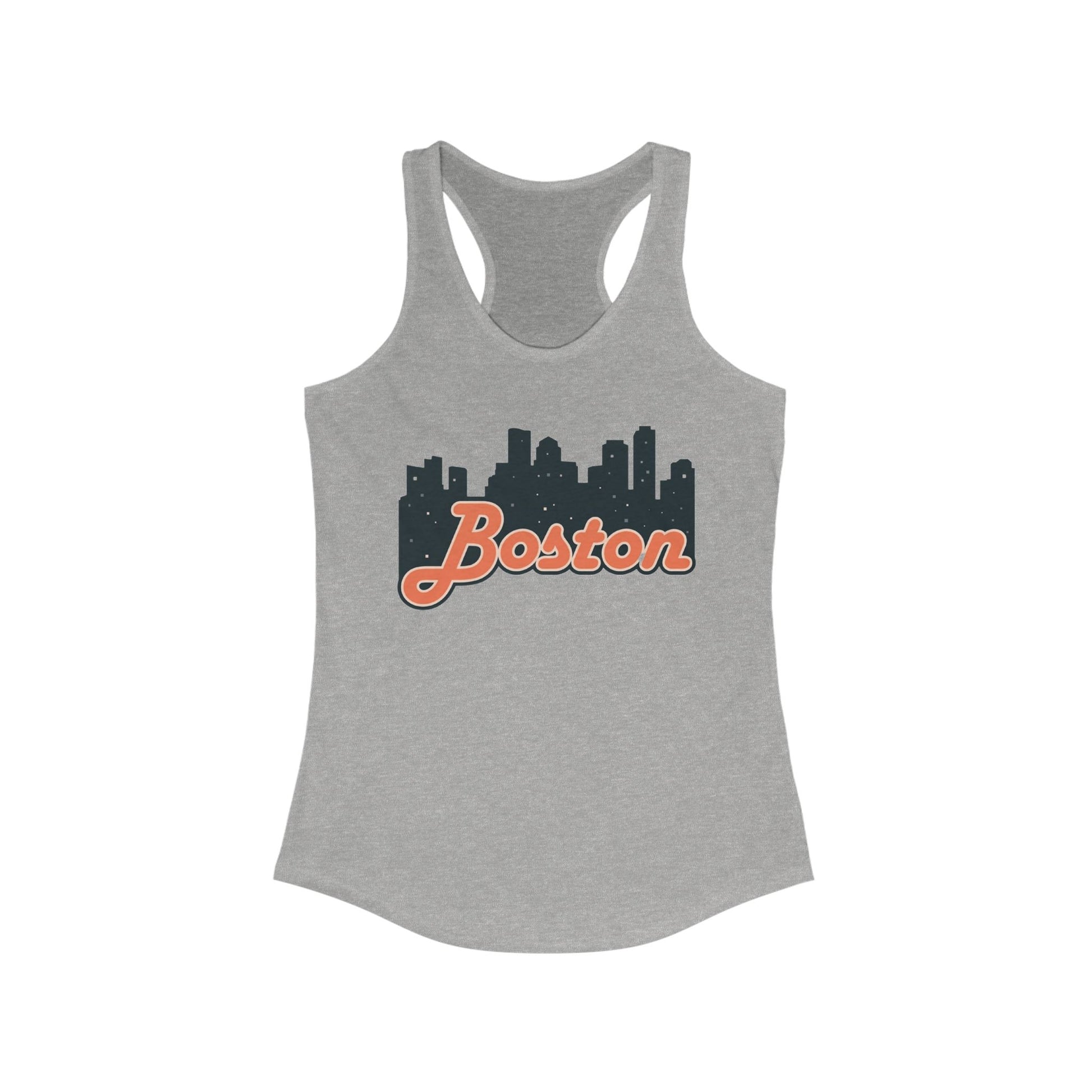 Boston Skyline Racerback Tank Top - Perfect for Summer, City Tours, Casual Wear, Gifts for Her, Travel Enthusiasts