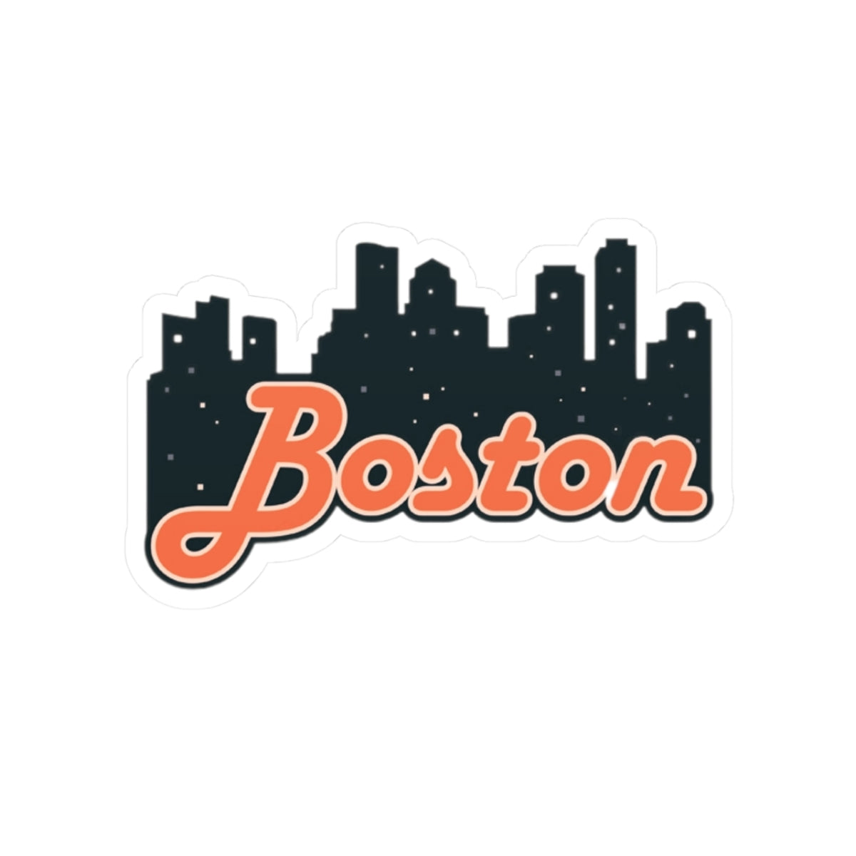 Boston Skyline Kiss-Cut Stickers | City Love, Planner Decor, Laptop Stickers, Travel Souvenirs, Urban Art