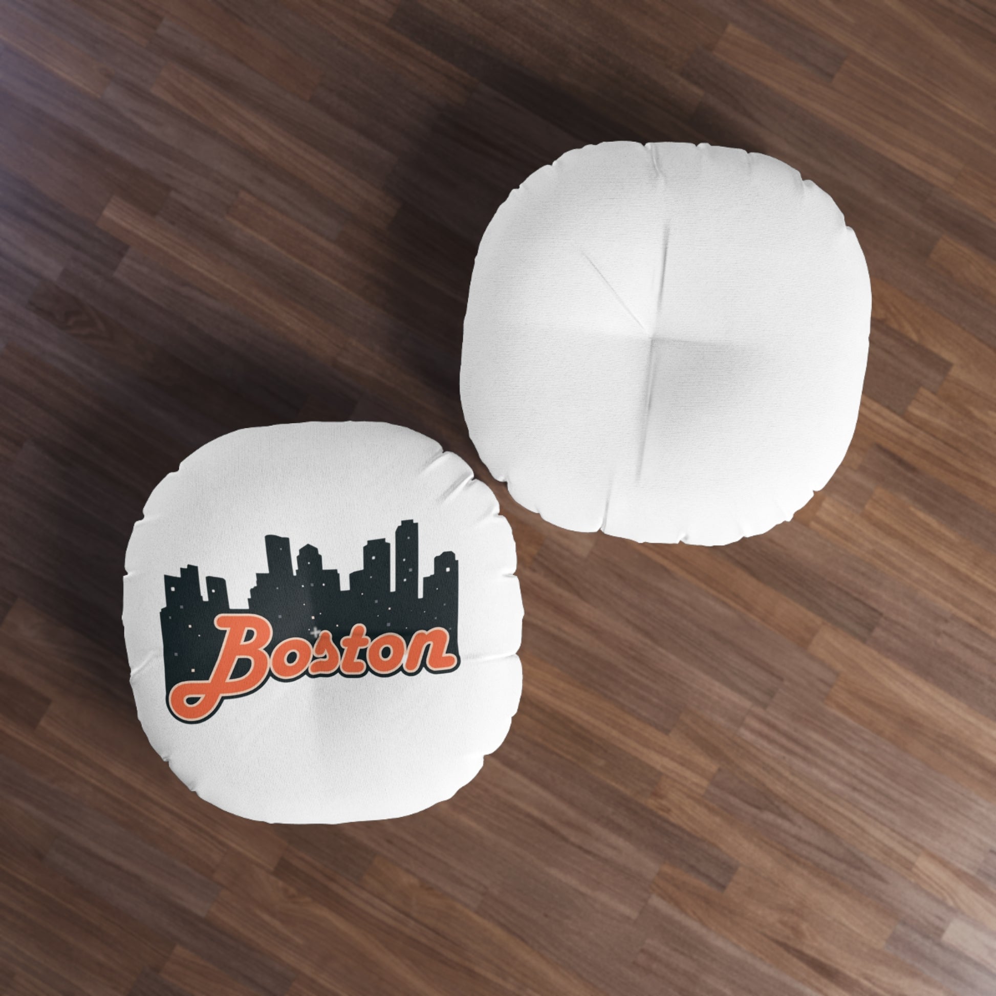 Boston Skyline Tufted Floor Pillow, Cozy Home Decor, City-Themed Accent Cushion, Decorative Throw Pillow, Urban Living Gift