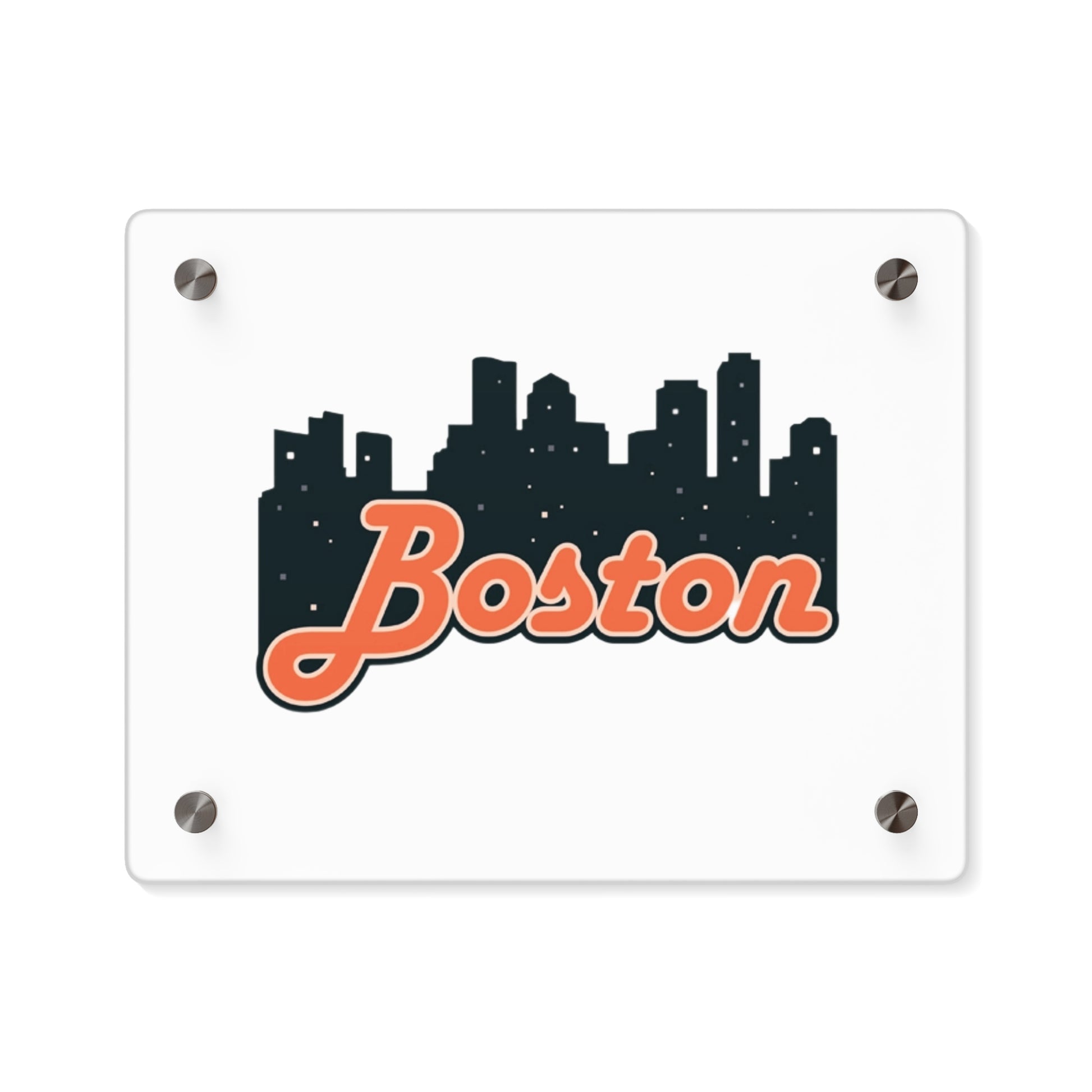 Boston Acrylic Wall Art Panel, Modern Home Decor, City Skyline Wall Art, Urban Wall Decor, Unique Gift Idea, Boston Souvenir