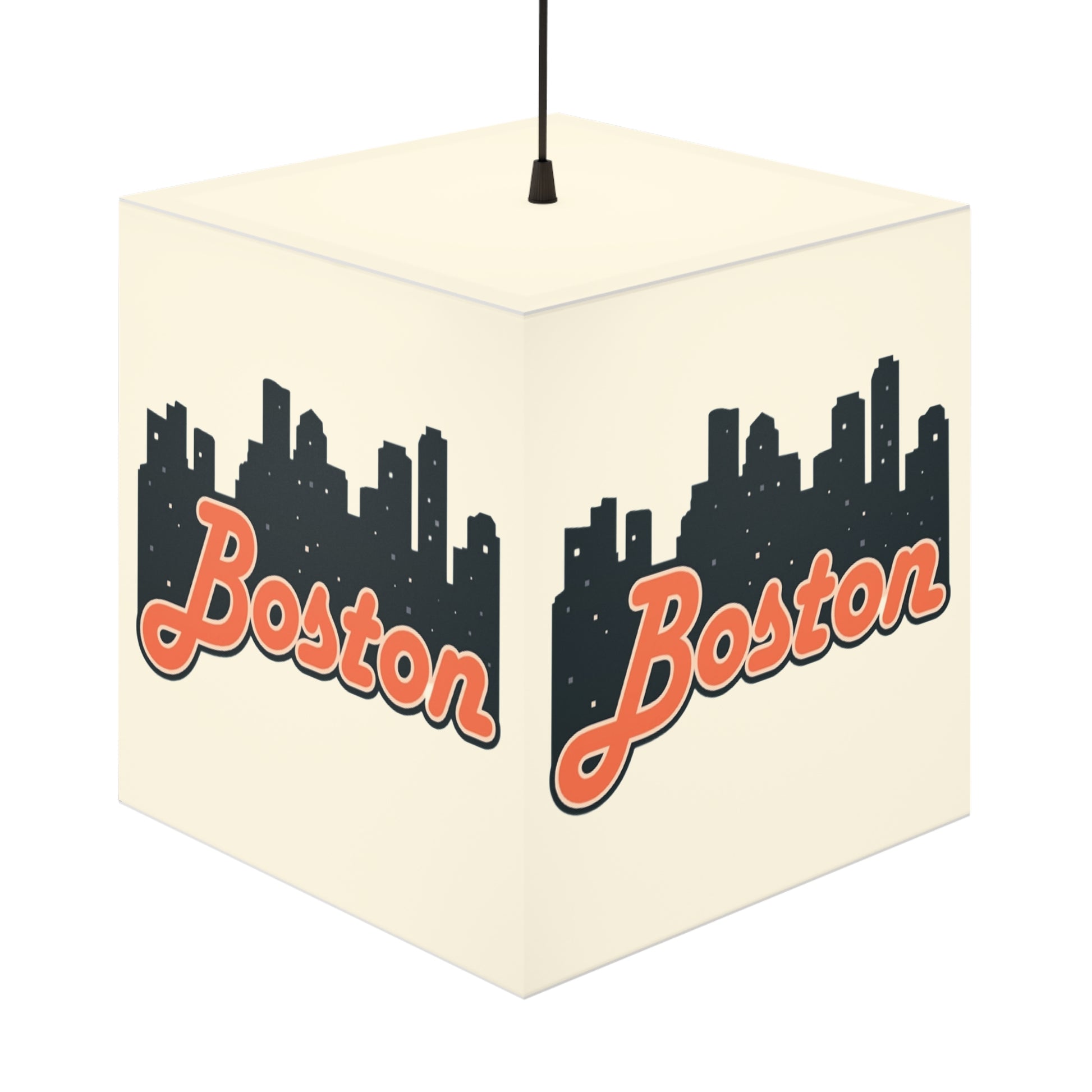 Boston Cityscape Light Cube Lamp, Urban Decor, Modern Home Lighting, Unique Gift, City Lover's Nightlight