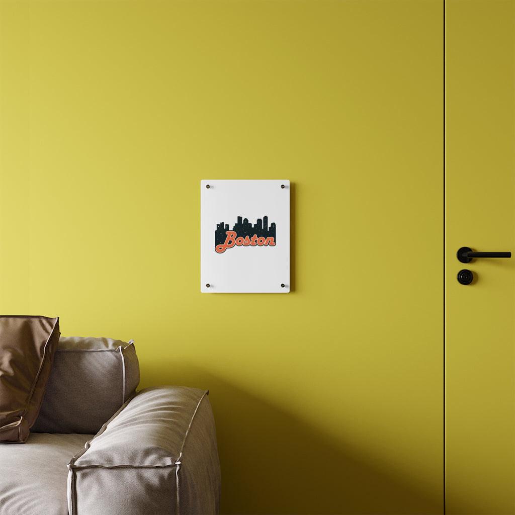 Boston Acrylic Wall Art Panel, Modern Home Decor, City Skyline Wall Art, Urban Wall Decor, Unique Gift Idea, Boston Souvenir