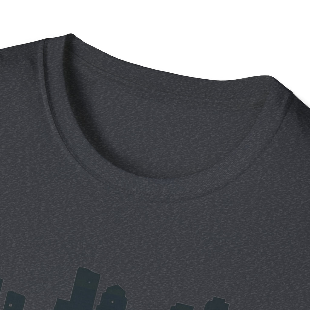 Boston Skyline Unisex Softstyle T-Shirt, City Tee, Gift for Travelers, Summer Casual Wear, Urban Style Shirt, Boston Pride