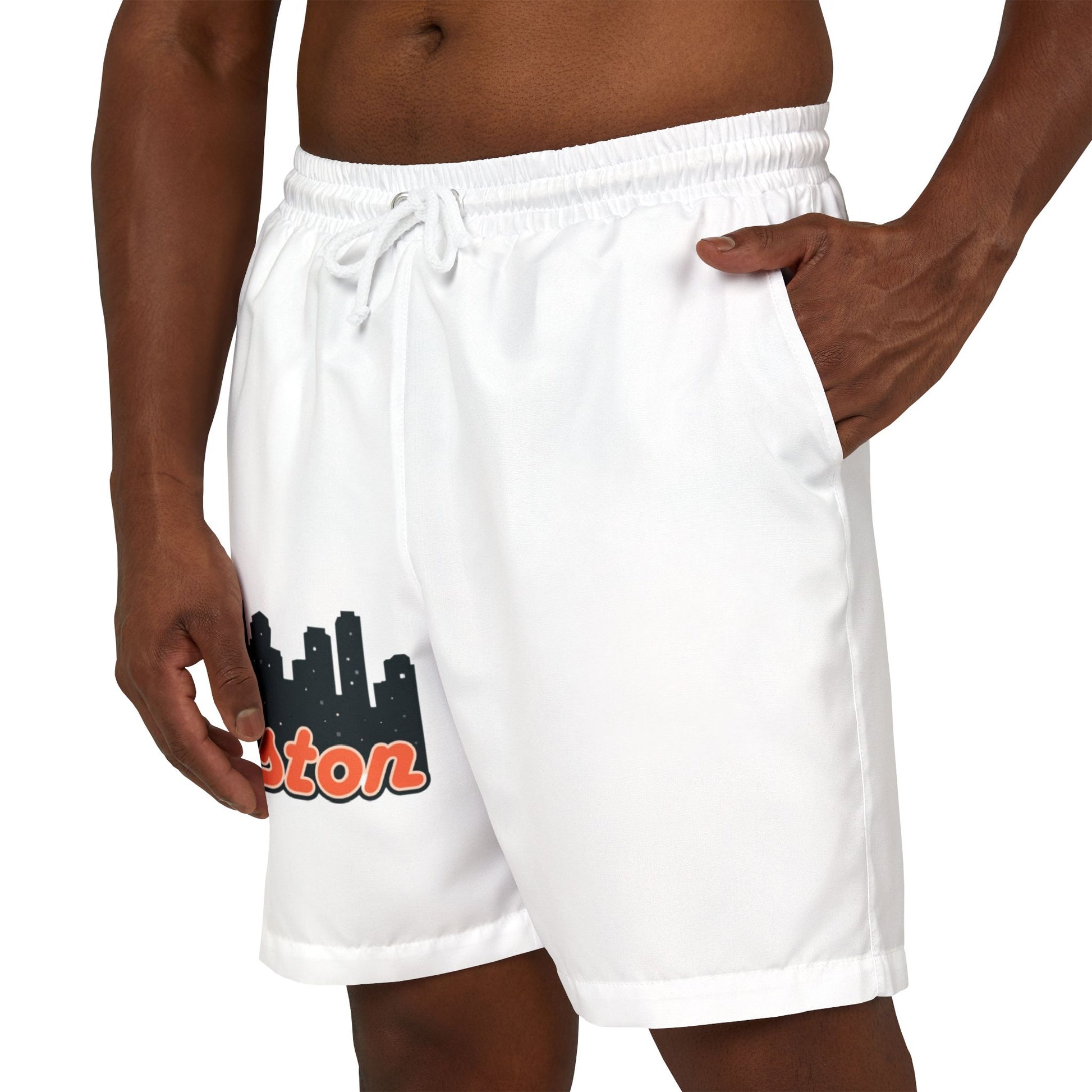 Boston Skyline Unisex Swim Shorts, Beachwear, Summer Swim Trunks, Casual Swimwear, Vacation Essentials, Gift for Him/Her