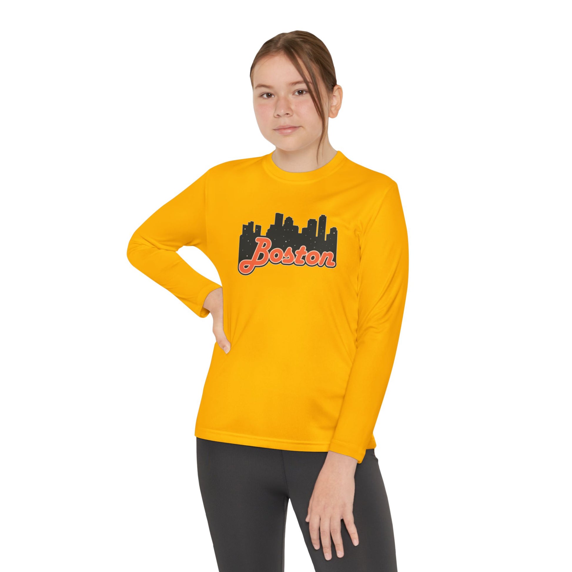 Boston Youth Long Sleeve Tee - Perfect for Sports, Casual Wear, Gift for Kids, Boston City Lovers, Birthday Gift