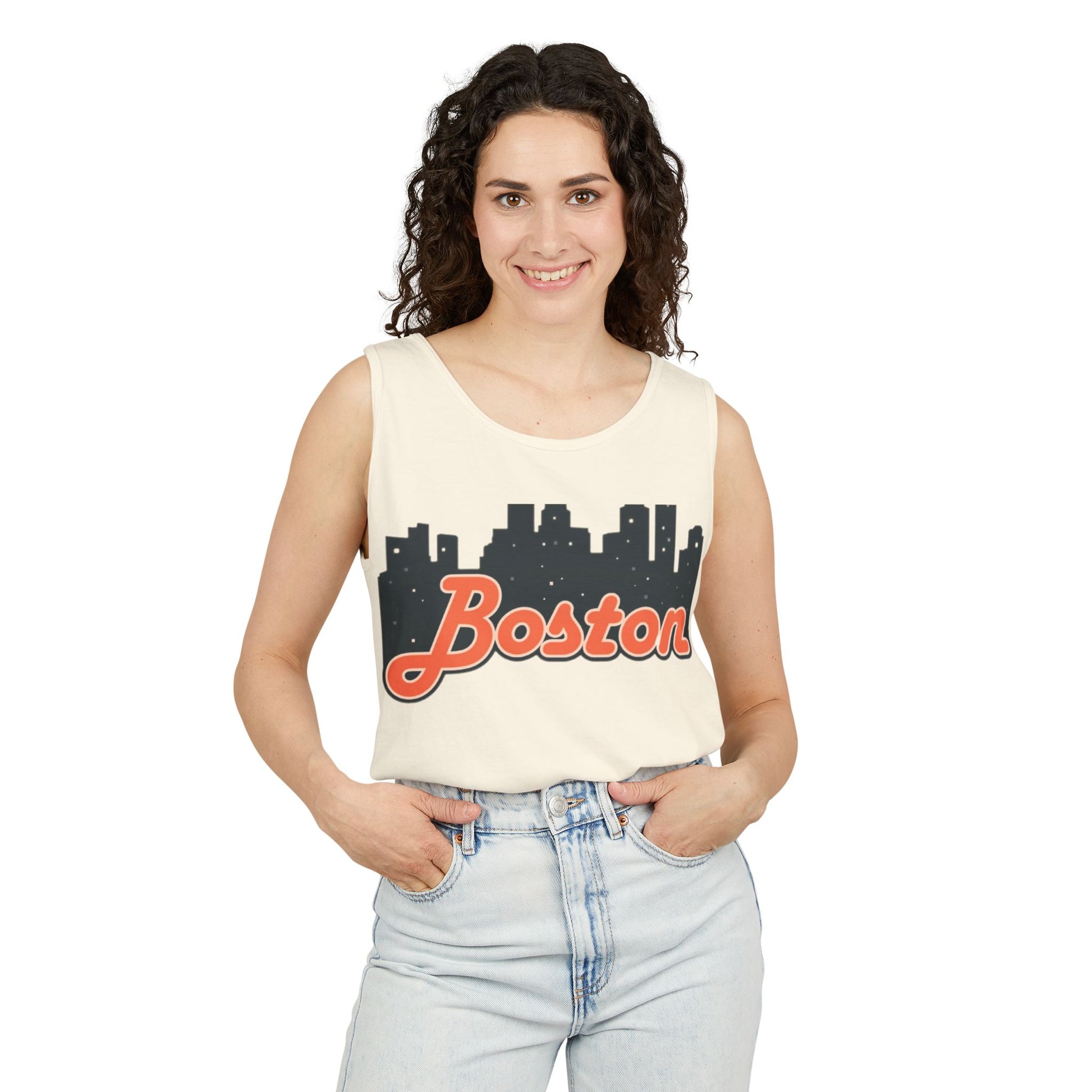 Boston Skyline Unisex Tank Top | Summer Vibes, Vacation Wear, Gift for City Lovers, Casual Style, Hipster Fashion