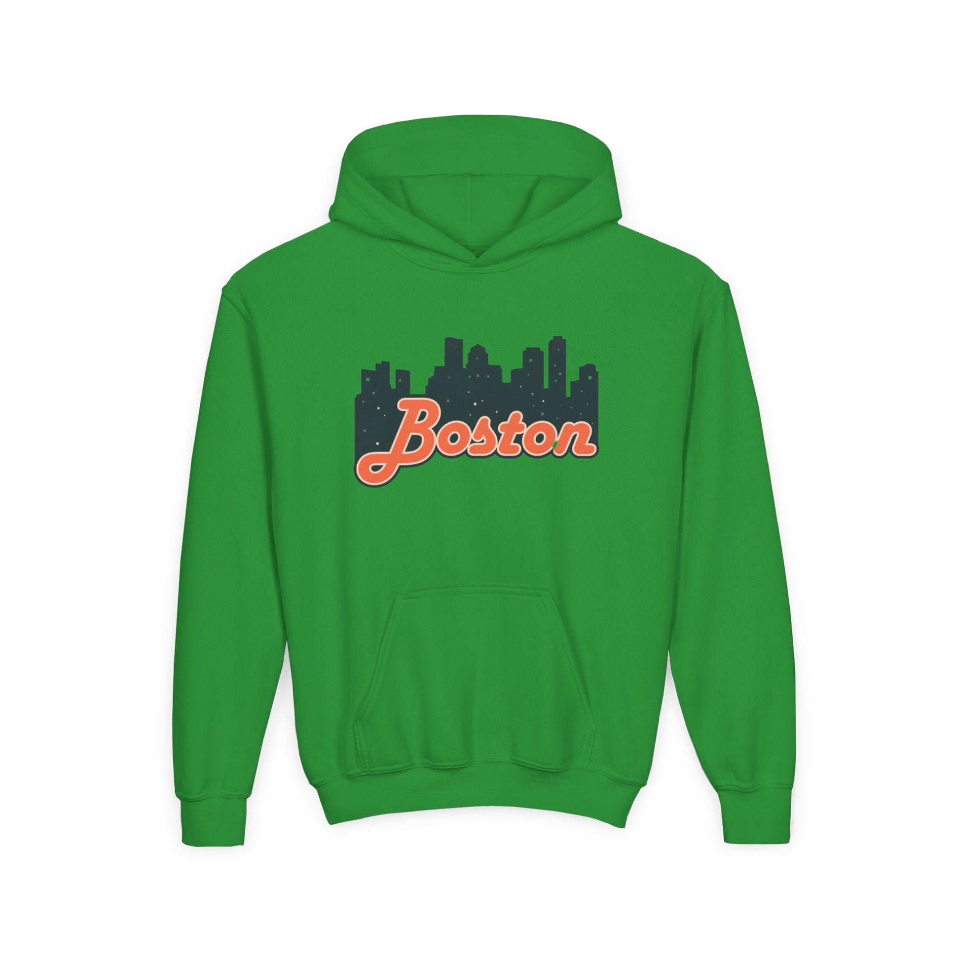 Boston Youth Hoodie - Heavy Blend Sweatshirt, Comfortable Kids Apparel, Urban Style, Perfect for Summer Trips, Boston Gifts