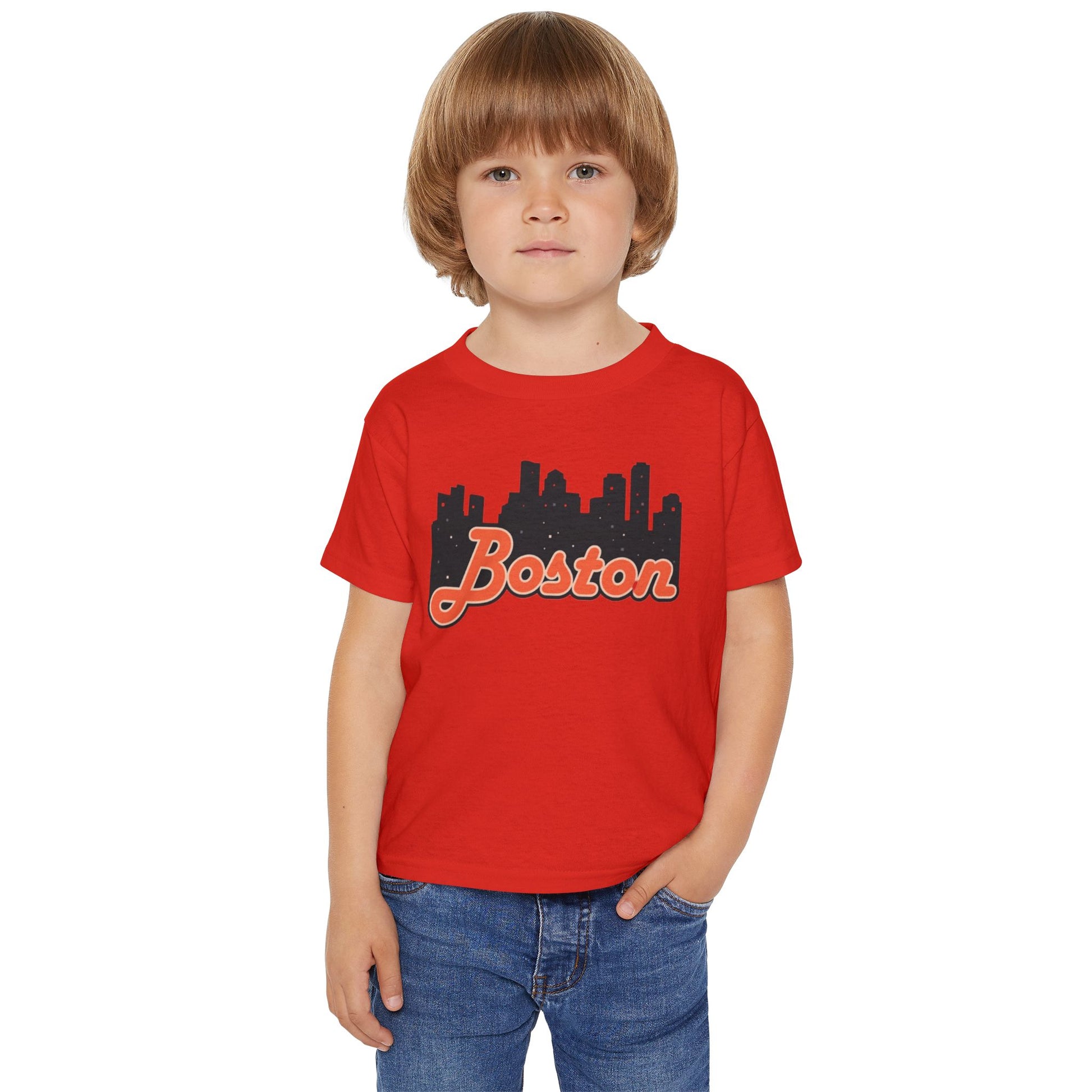 Boston Skyline Toddler T-Shirt, Cute Boston Shirt, Kids City Tee, Baby Gift, Toddler Apparel