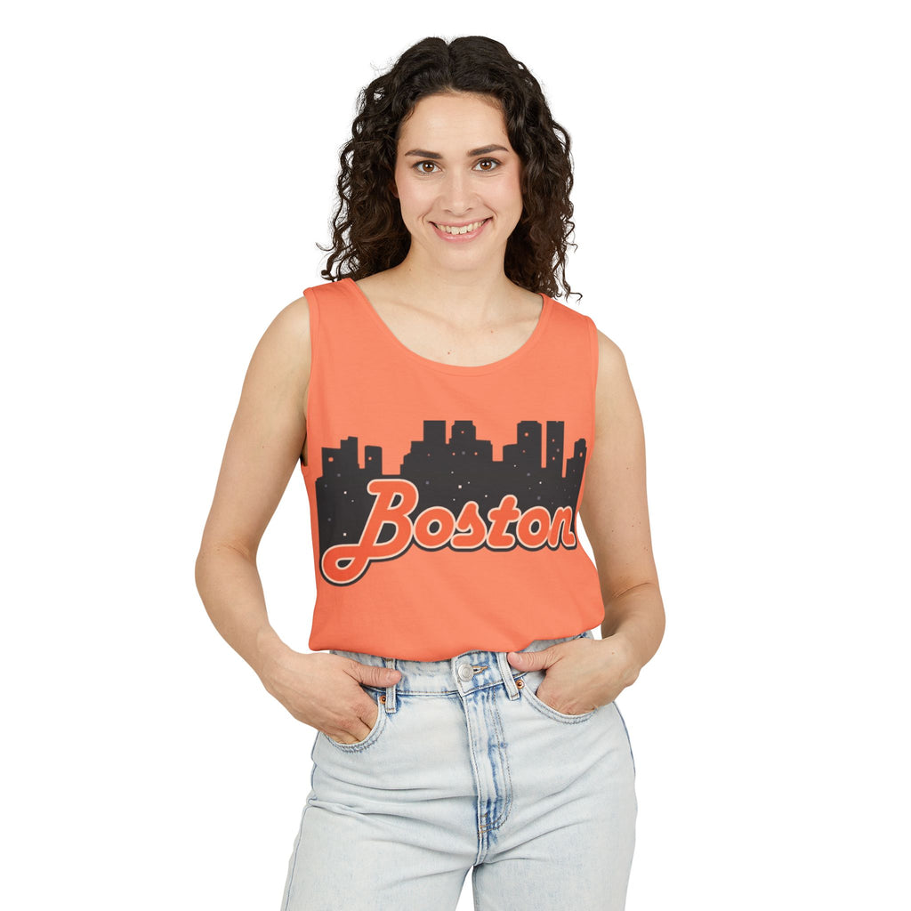 Boston Skyline Unisex Tank Top | Summer Vibes, Vacation Wear, Gift for City Lovers, Casual Style, Hipster Fashion