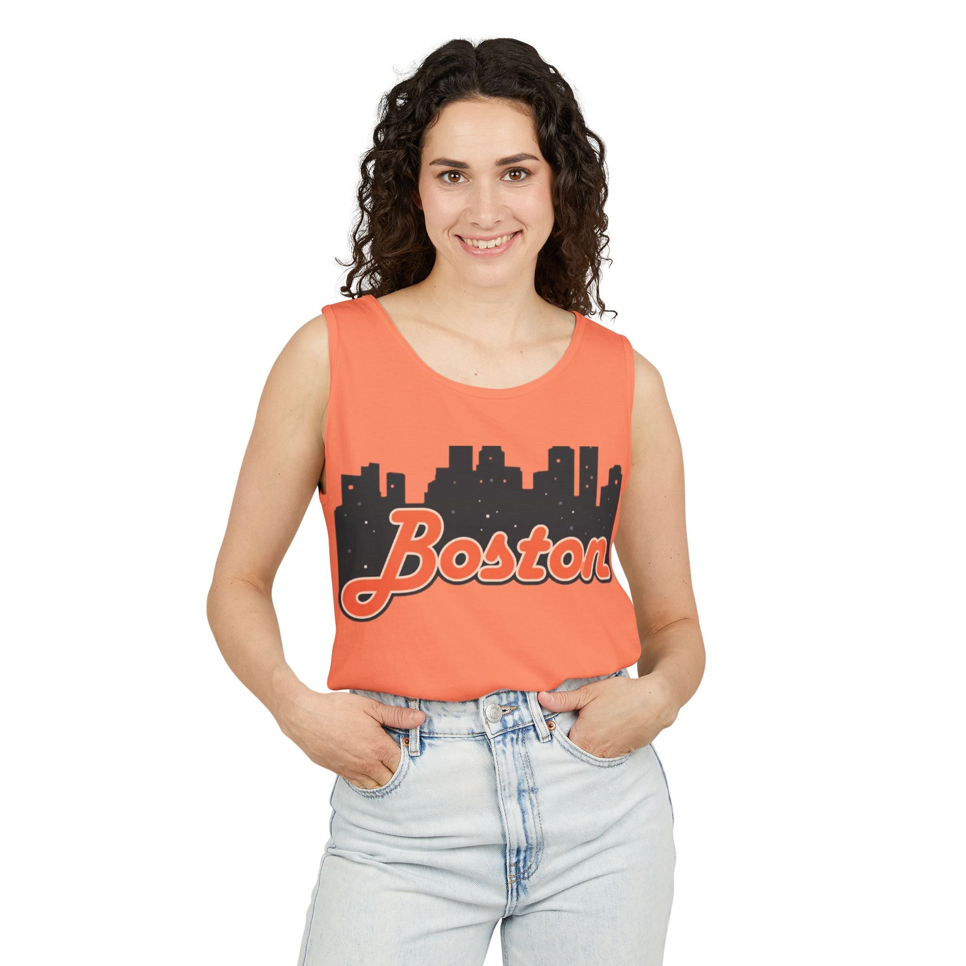 Boston Skyline Unisex Tank Top | Summer Vibes, Vacation Wear, Gift for City Lovers, Casual Style, Hipster Fashion