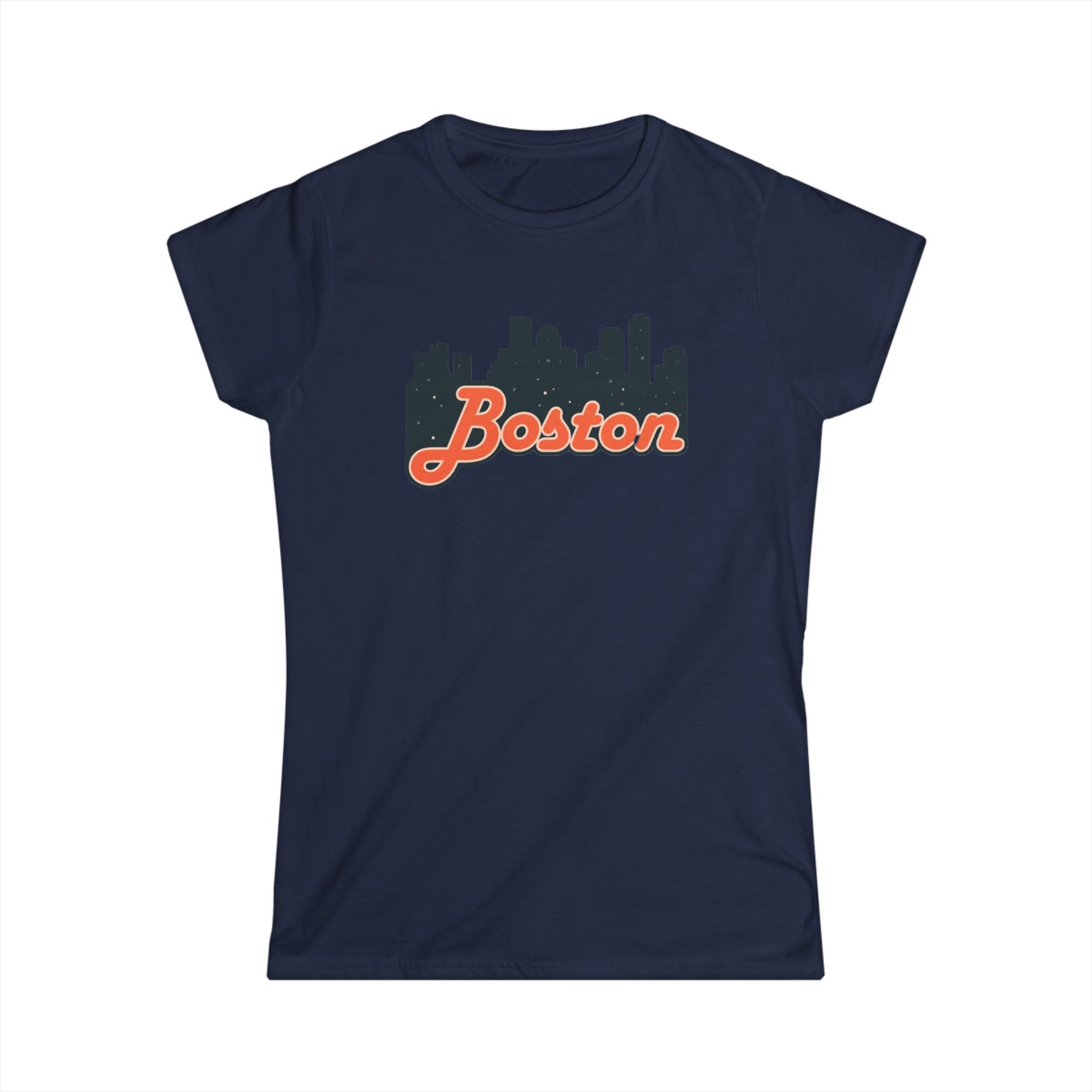 Boston Skyline Women's Tee, Casual City Shirt, Gift for Boston Lovers, Summer Outfit, Travel Souvenir