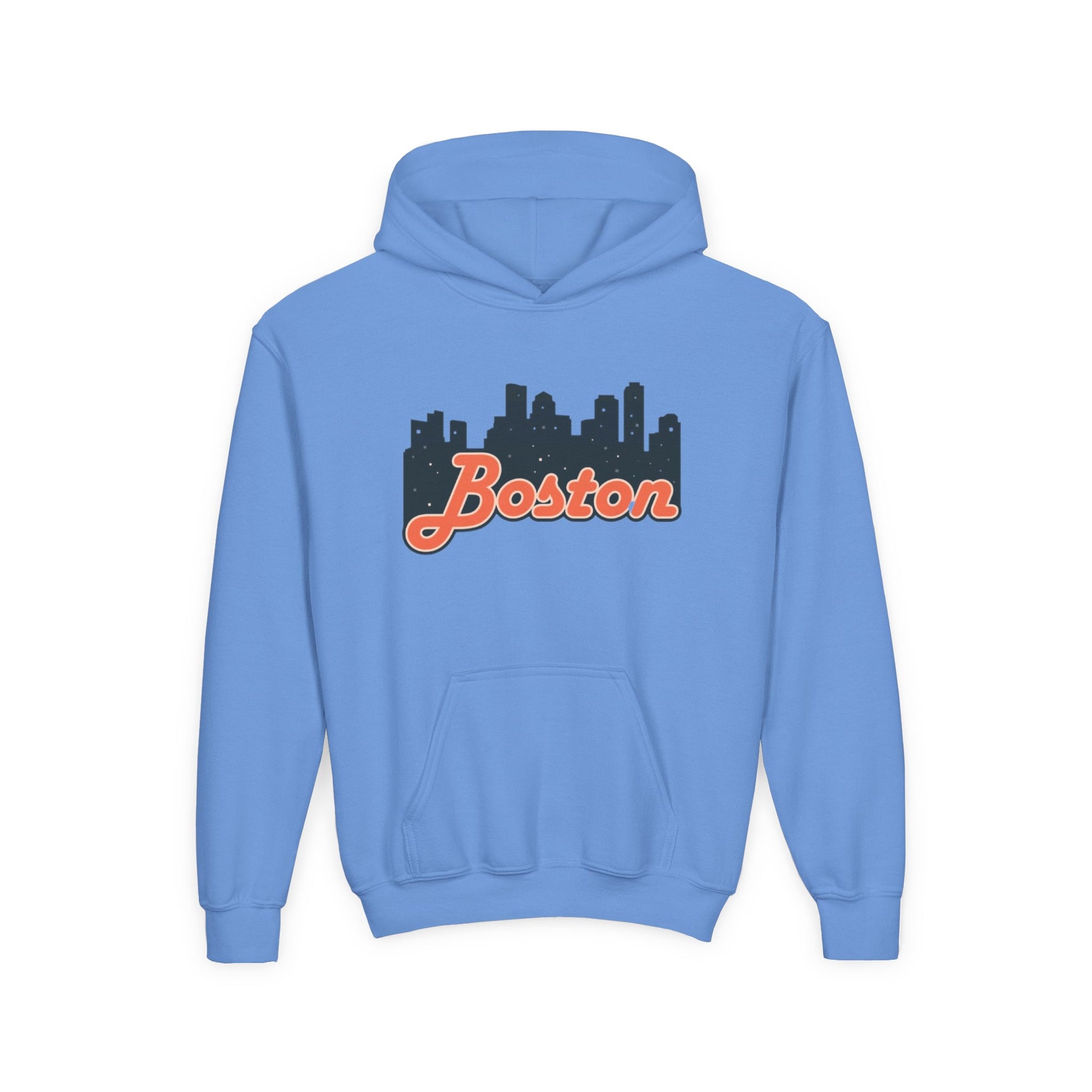 Boston Youth Hoodie - Heavy Blend Sweatshirt, Comfortable Kids Apparel, Urban Style, Perfect for Summer Trips, Boston Gifts