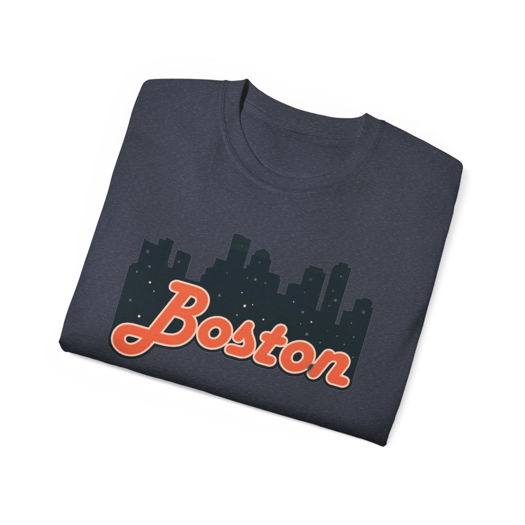 Boston Skyline Unisex Tee, Urban Apparel, City Pride Shirt, Gift for Boston Lovers, Casual Wear, Travel Souvenir