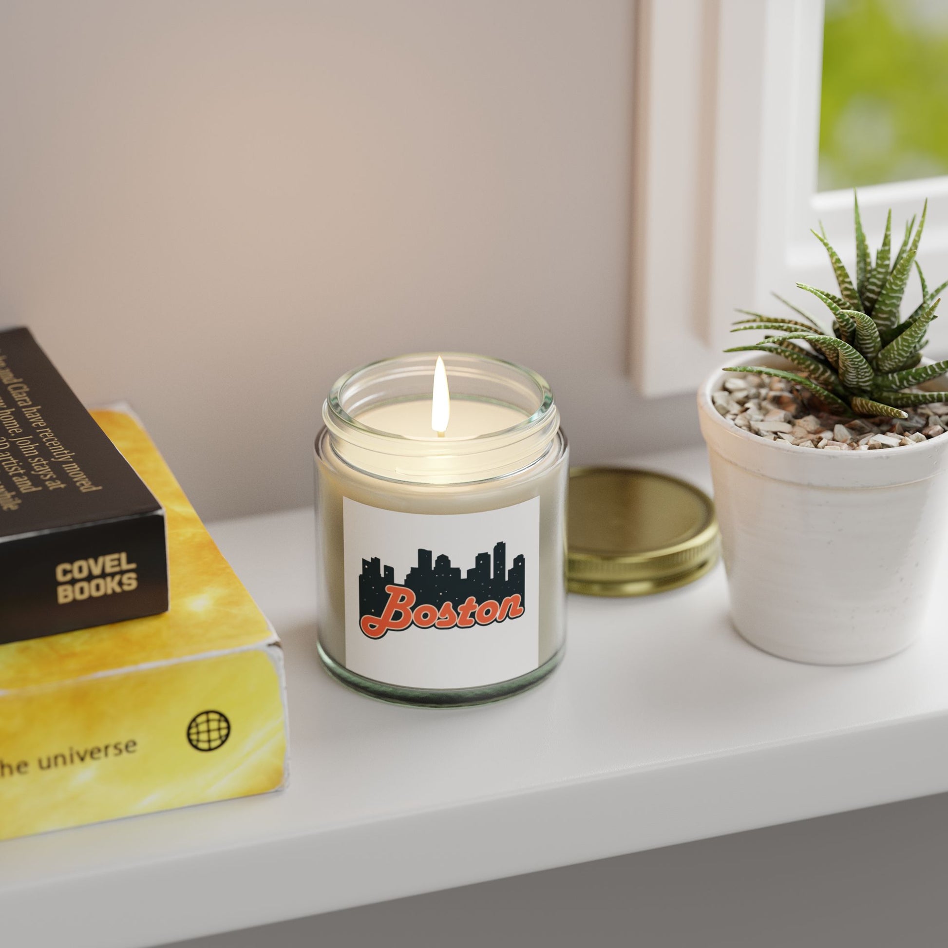 Boston Scented Candles - Coconut Apricot Wax | Home Decor, Relaxation, Gift for Her, Aromatherapy, Travel Essentials
