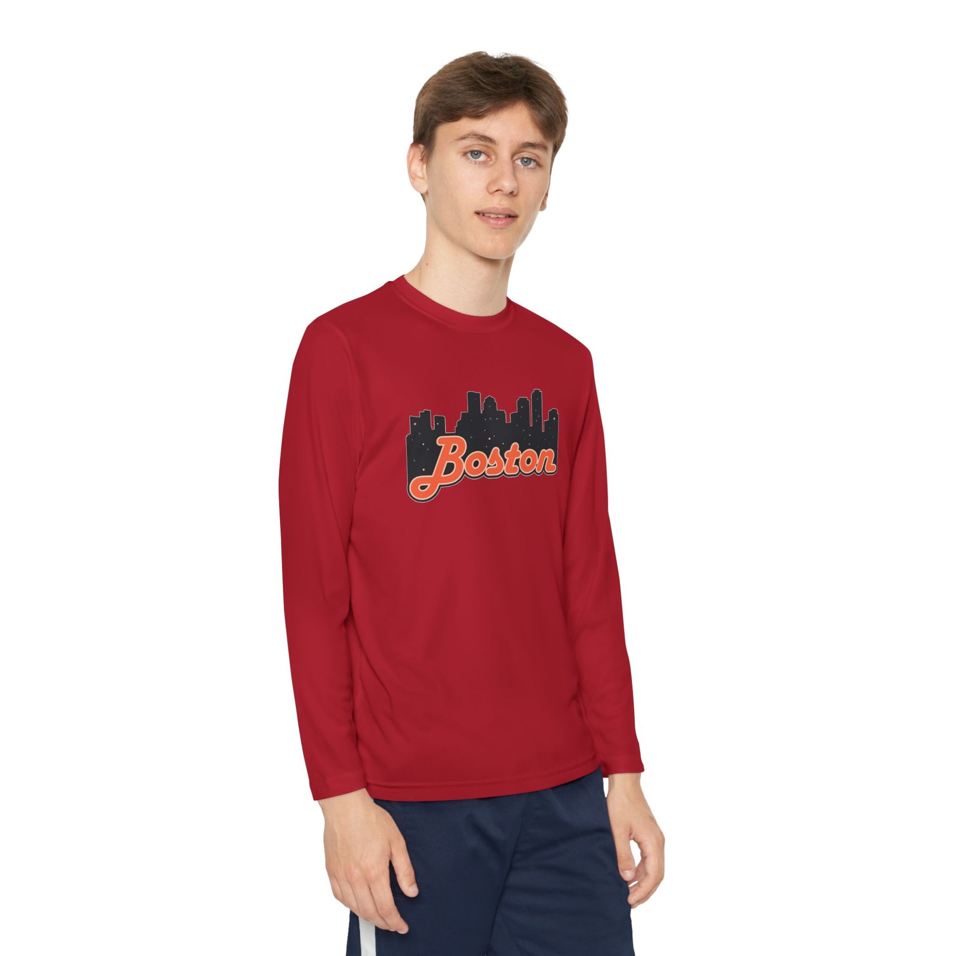 Boston Youth Long Sleeve Tee - Perfect for Sports, Casual Wear, Gift for Kids, Boston City Lovers, Birthday Gift