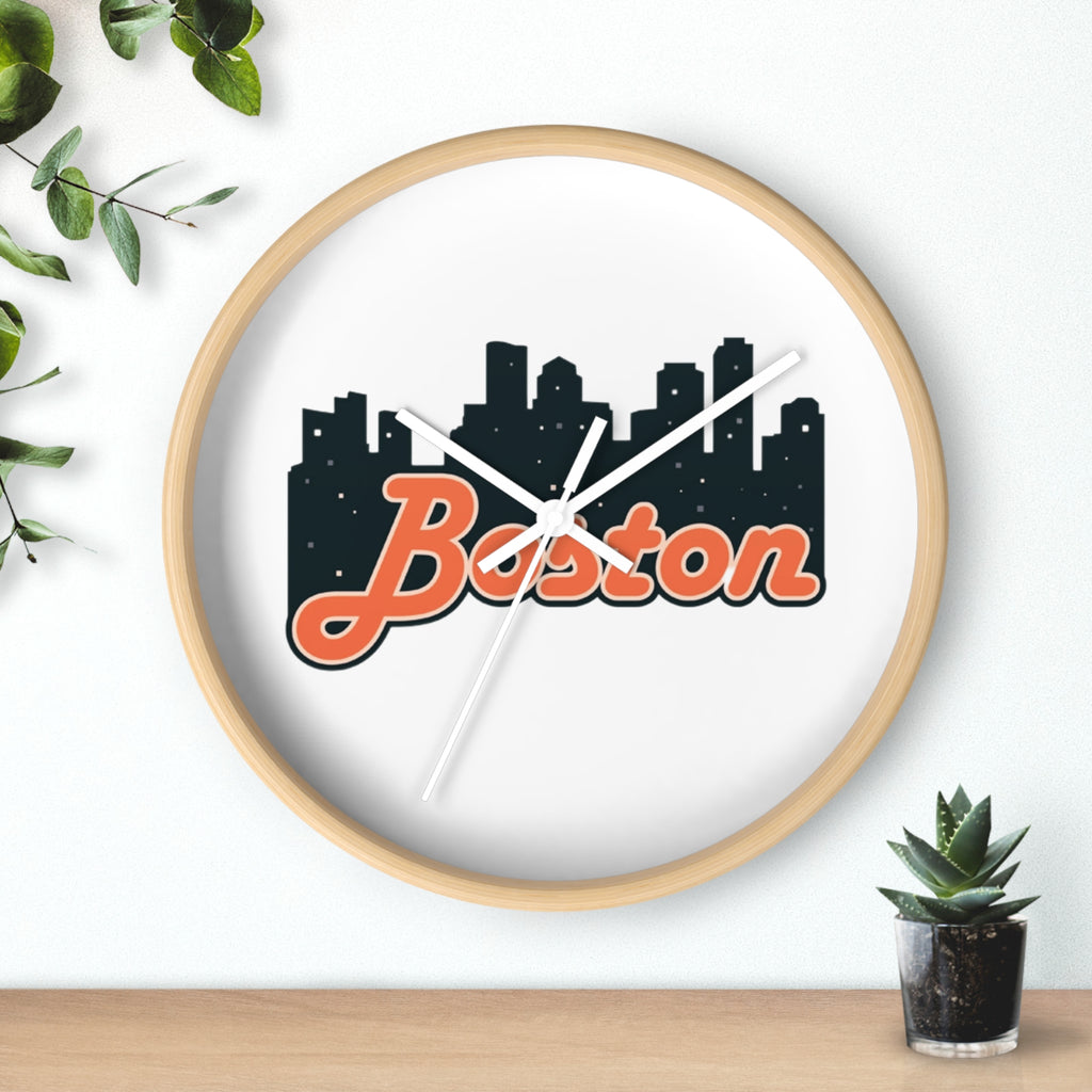 Boston Skyline Wall Clock | Urban Decor, Home & Office Wall Art, Gift for City Lovers, Modern Clock, Boston Souvenir