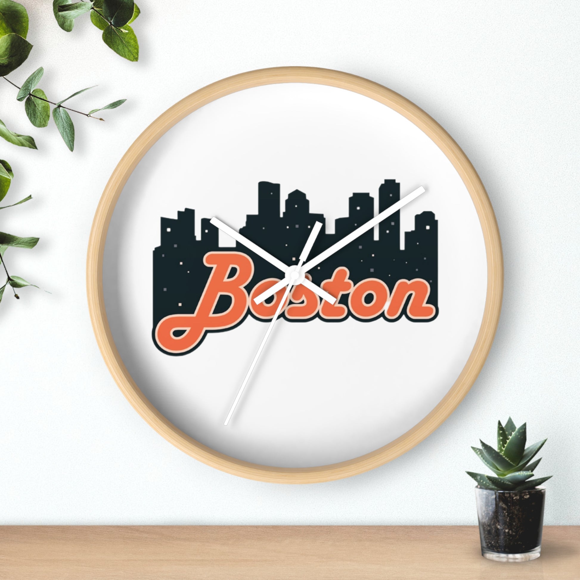 Boston Skyline Wall Clock | Urban Decor, Home & Office Wall Art, Gift for City Lovers, Modern Clock, Boston Souvenir