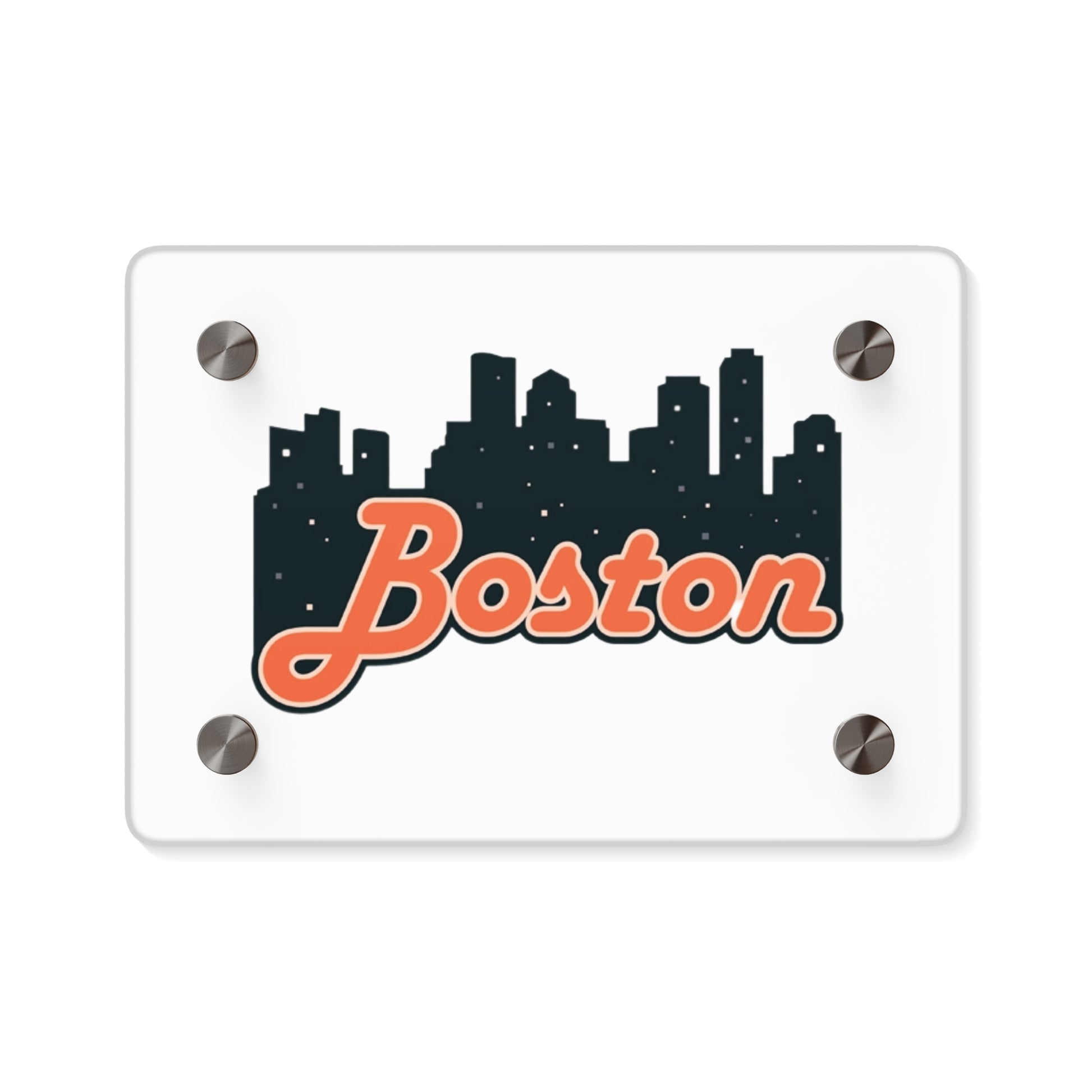 Boston Acrylic Wall Art Panel, Modern Home Decor, City Skyline Wall Art, Urban Wall Decor, Unique Gift Idea, Boston Souvenir