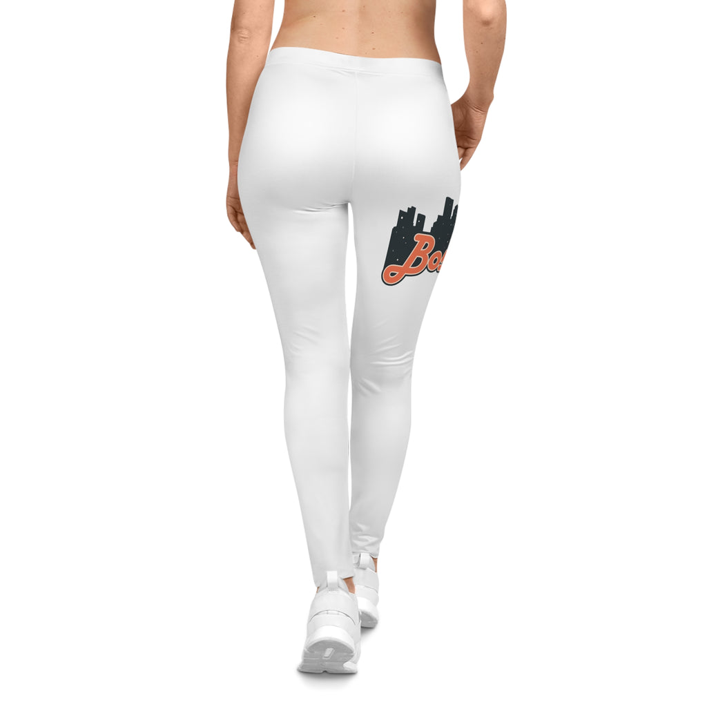 Boston Skyline Women's Leggings, Casual Activewear, City Inspired, Perfect for Fitness, Travel, Everyday Wear, Gift Idea