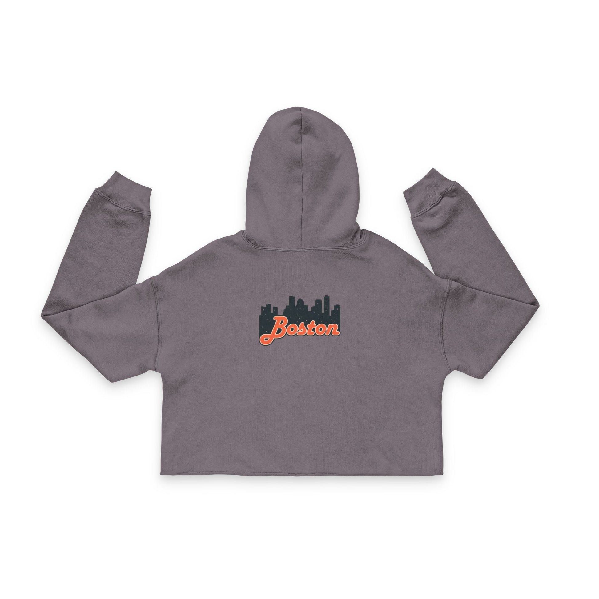 Boston Women's Cropped Hoodie, Stylish Streetwear, Casual Summer Top, Perfect Gift, Trendy Athletic Wear, Urban Fashion