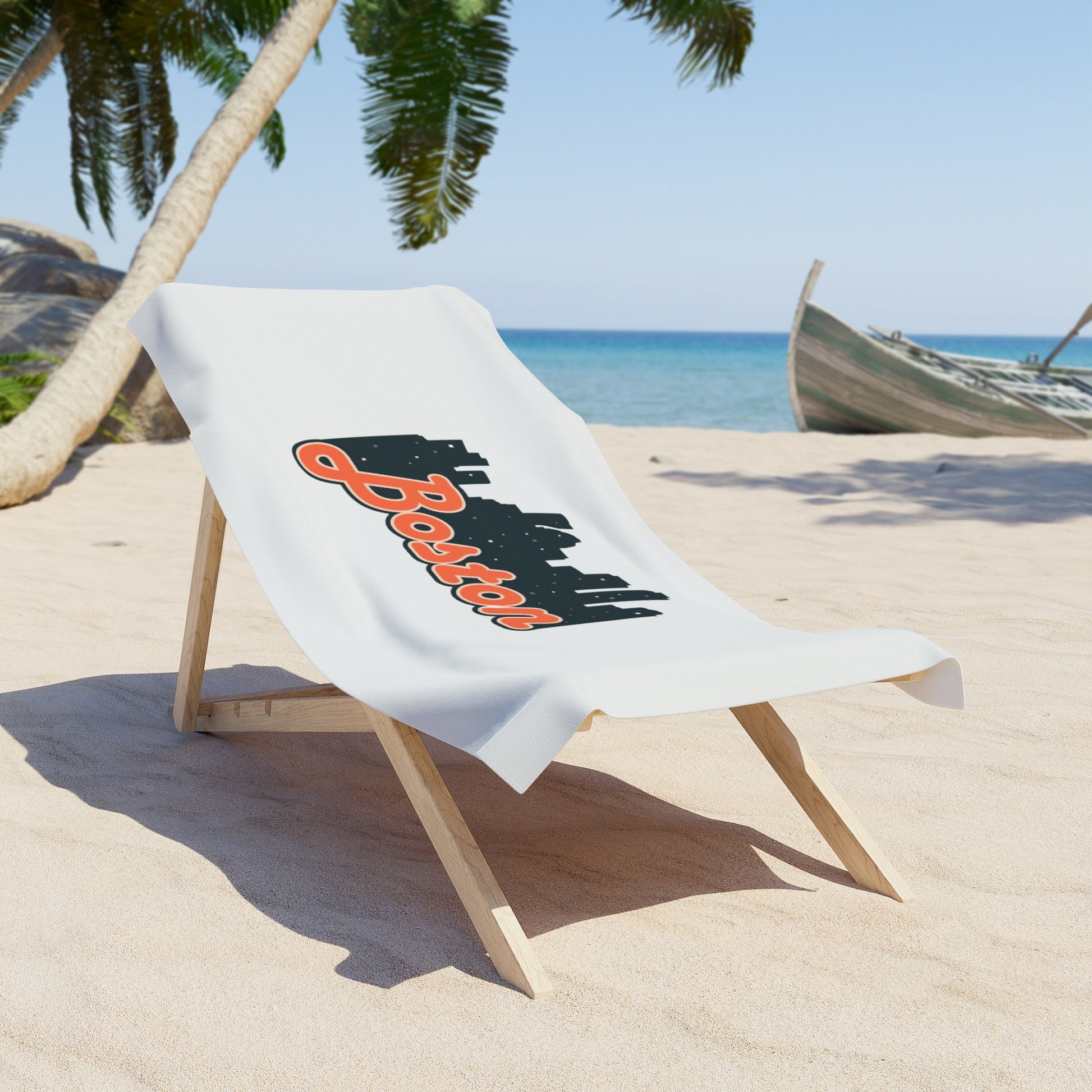 Boston Skyline Beach Towel - City-Themed Towel, Summer Essential, Pool Party Accessory, Travel Gift, Vibrant Beachwear