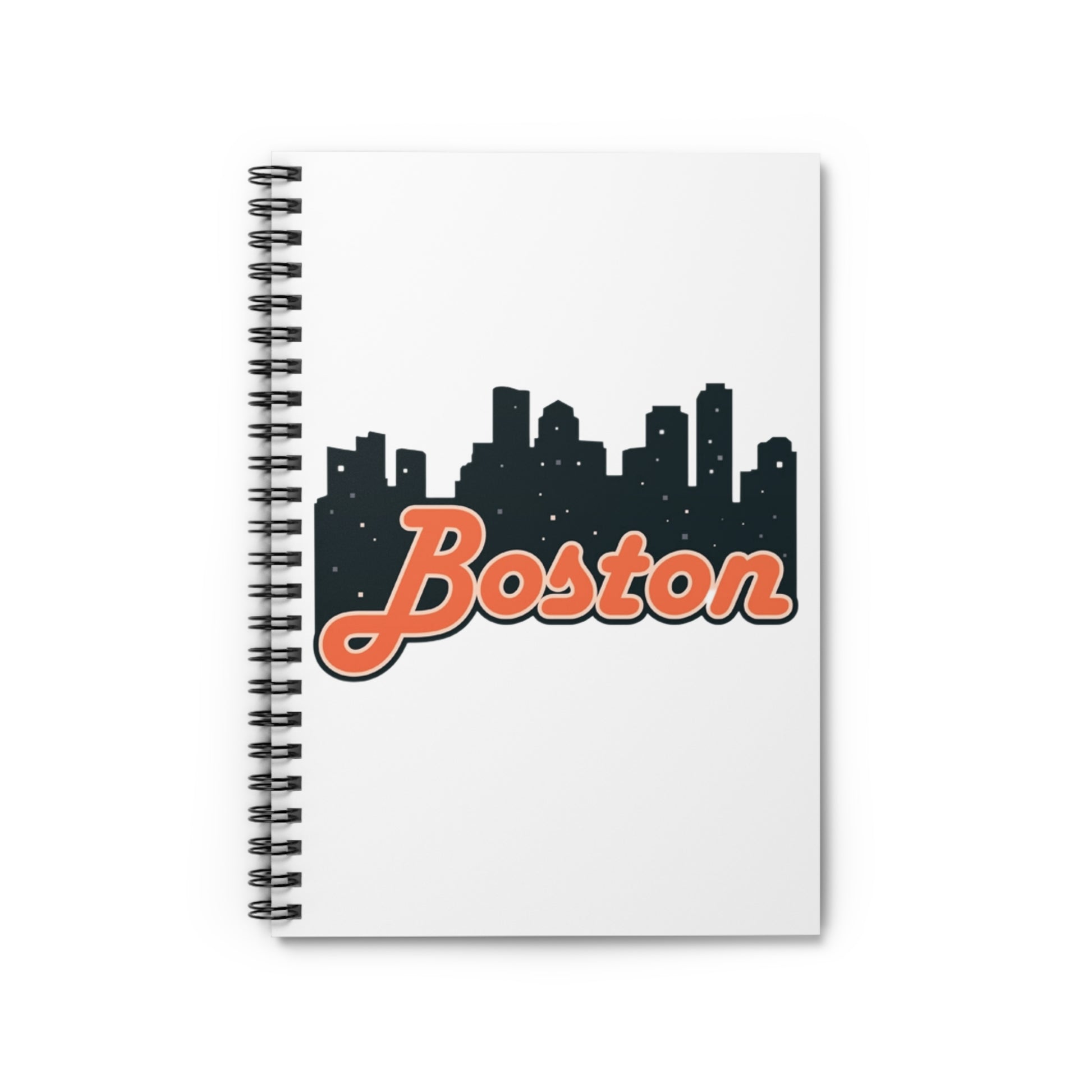 Boston Skyline Spiral Notebook - Perfect for Students, Journal, Gifts, Souvenirs, Travel Diary
