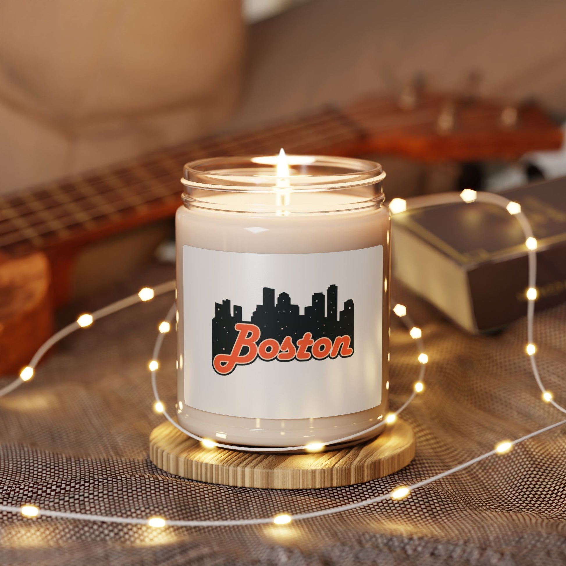 Boston Skyline Scented Soy Candle - Cozy Home Decor, Gift for Her, Relaxing Aromatherapy, Housewarming Gift, Birthday Gift