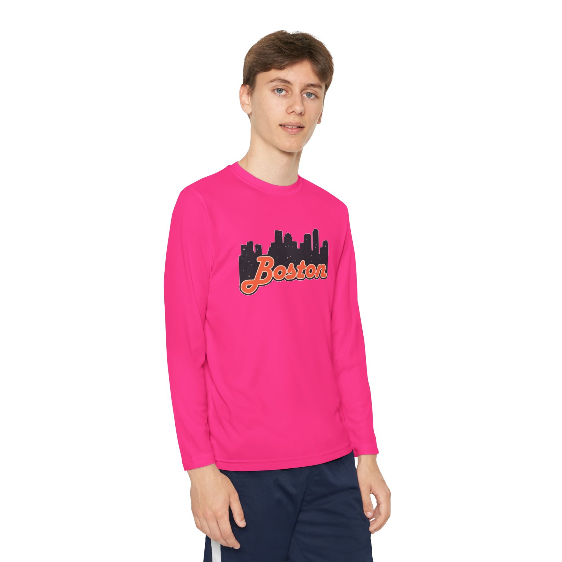 Boston Youth Long Sleeve Tee - Perfect for Sports, Casual Wear, Gift for Kids, Boston City Lovers, Birthday Gift