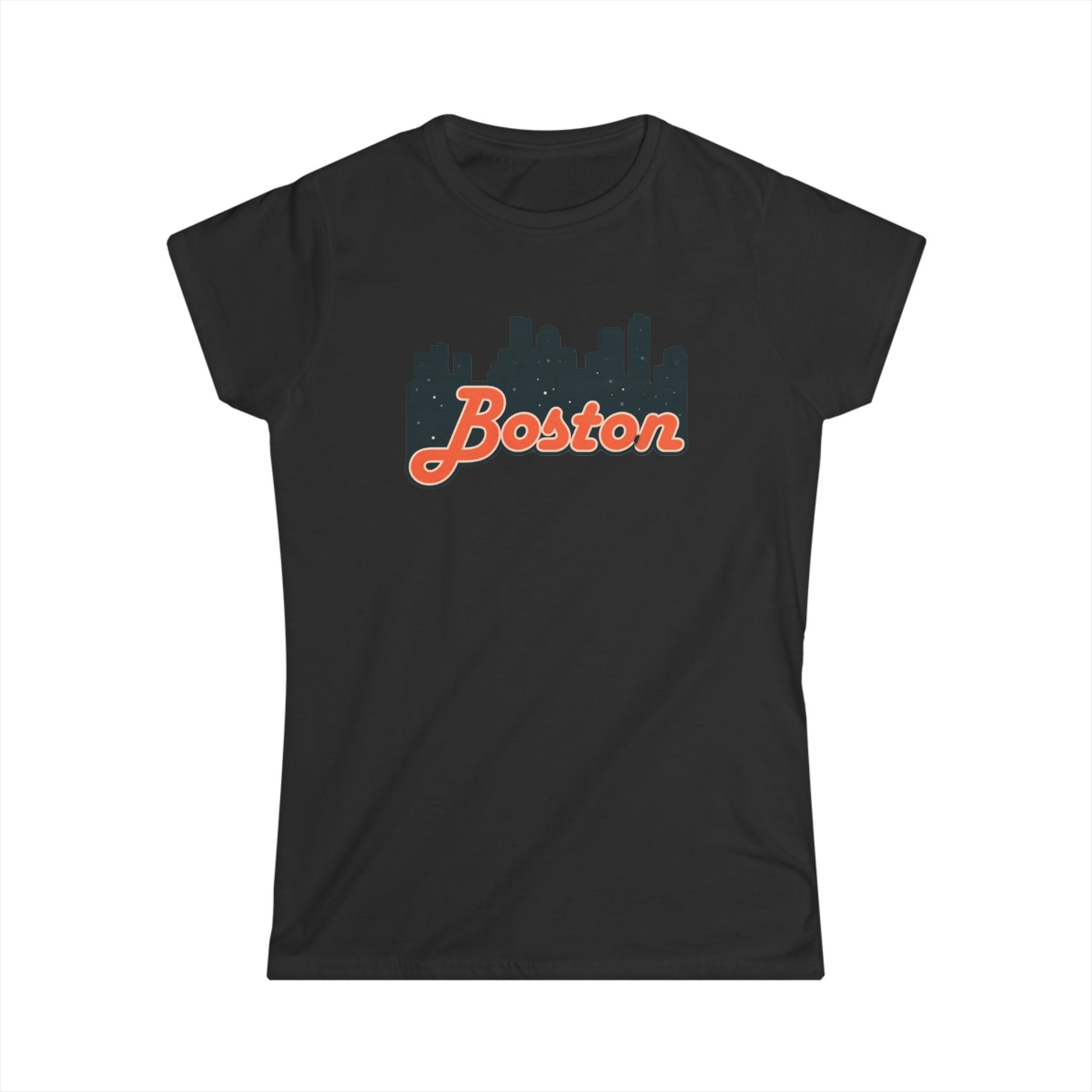 Boston Skyline Women's Tee, Casual City Shirt, Gift for Boston Lovers, Summer Outfit, Travel Souvenir