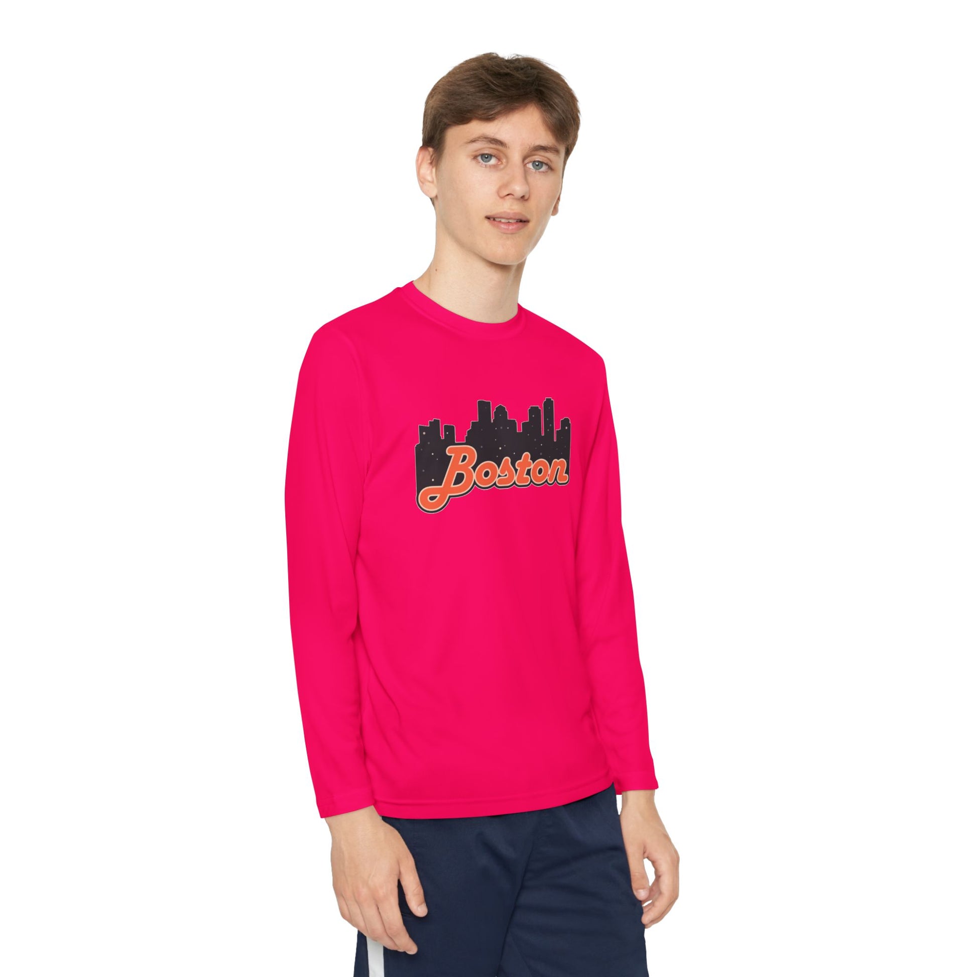 Boston Youth Long Sleeve Tee - Perfect for Sports, Casual Wear, Gift for Kids, Boston City Lovers, Birthday Gift