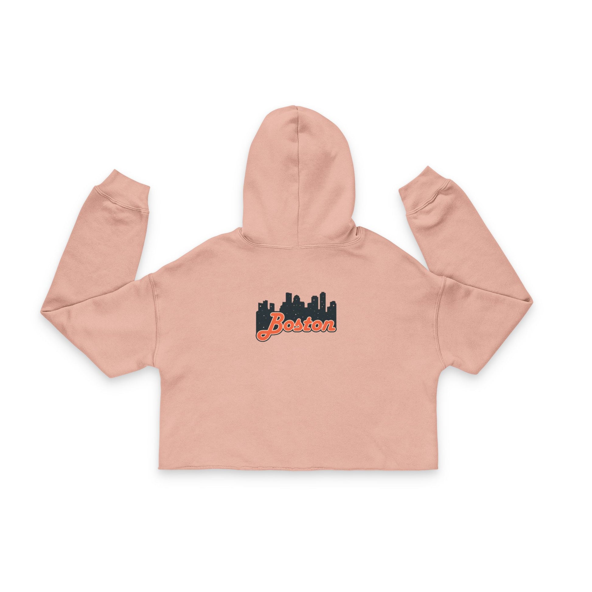 Boston Women's Cropped Hoodie, Stylish Streetwear, Casual Summer Top, Perfect Gift, Trendy Athletic Wear, Urban Fashion