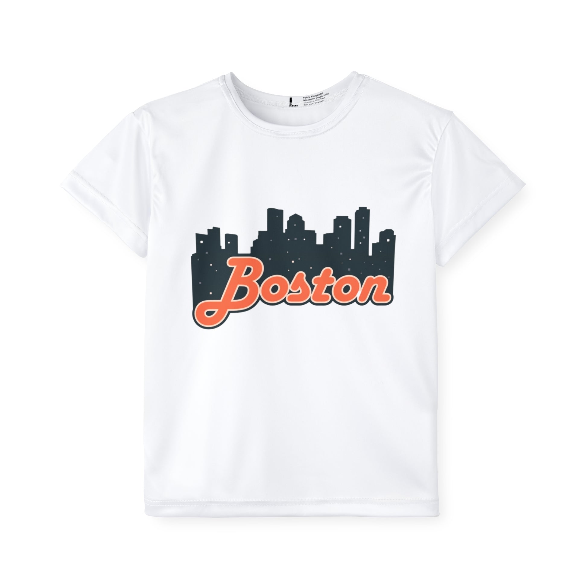 Boston Kids Sports Jersey - Youth Athletic Tee, Youth Sportswear, Boston Skyline Shirt, Boys Gym Shirt, Birthday Gift for Kids