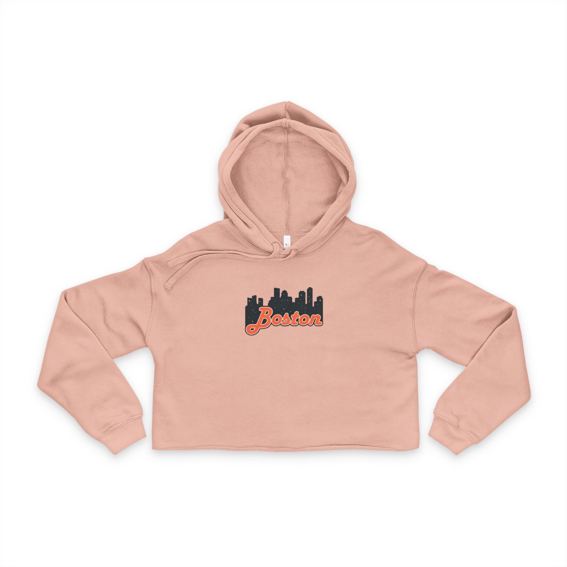 Boston Women's Cropped Hoodie, Stylish Streetwear, Casual Summer Top, Perfect Gift, Trendy Athletic Wear, Urban Fashion