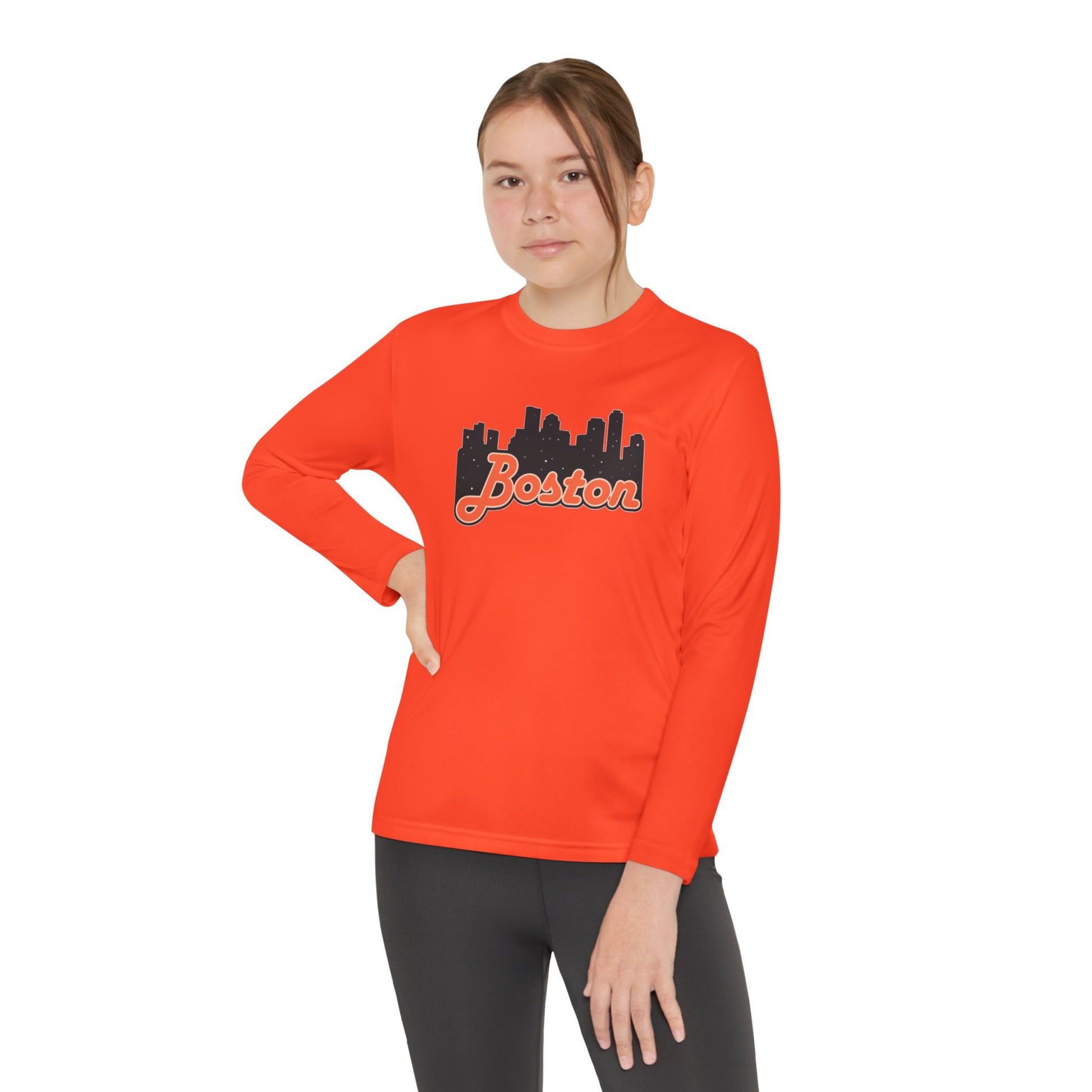 Boston Youth Long Sleeve Tee - Perfect for Sports, Casual Wear, Gift for Kids, Boston City Lovers, Birthday Gift
