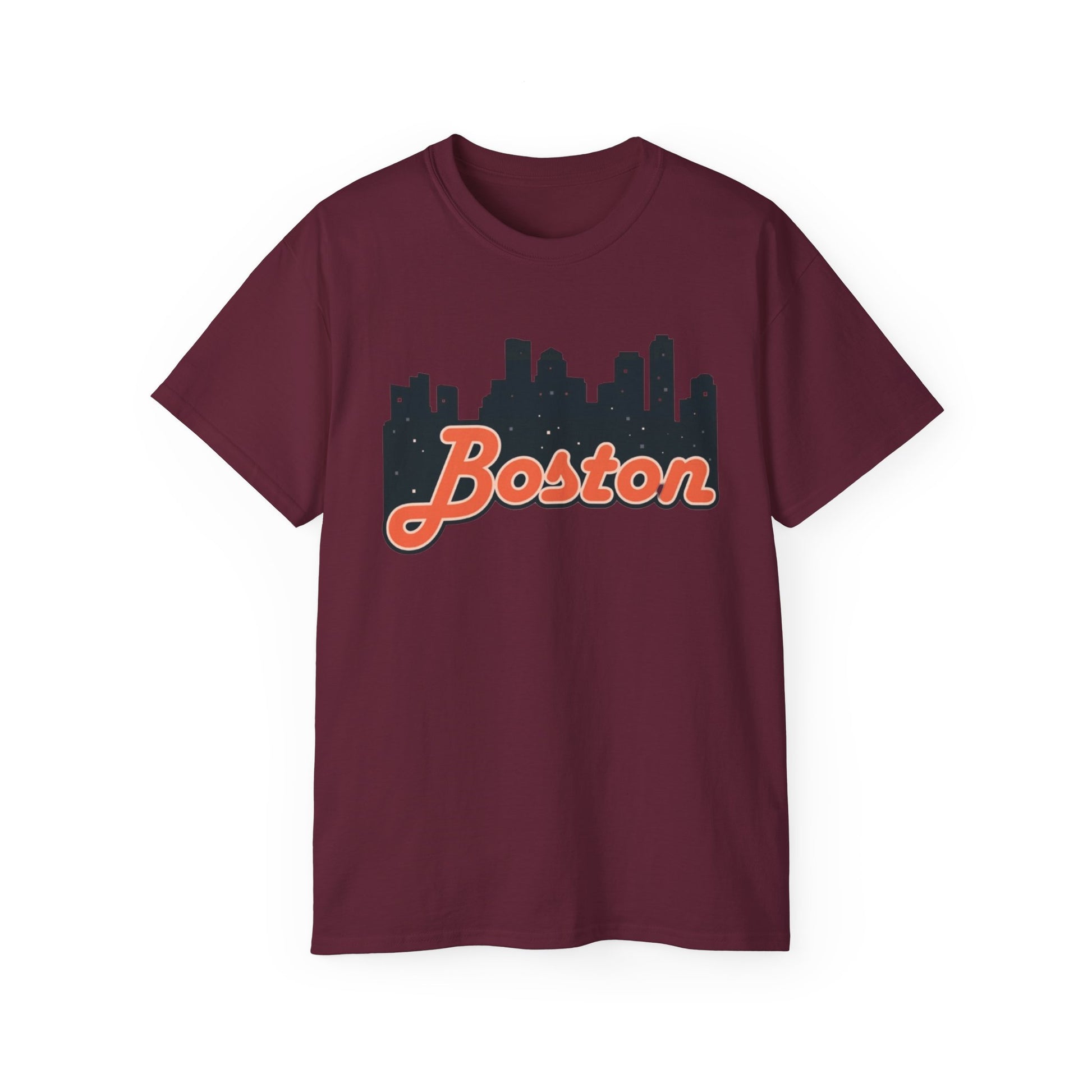 Boston Skyline Unisex Tee, Urban Apparel, City Pride Shirt, Gift for Boston Lovers, Casual Wear, Travel Souvenir