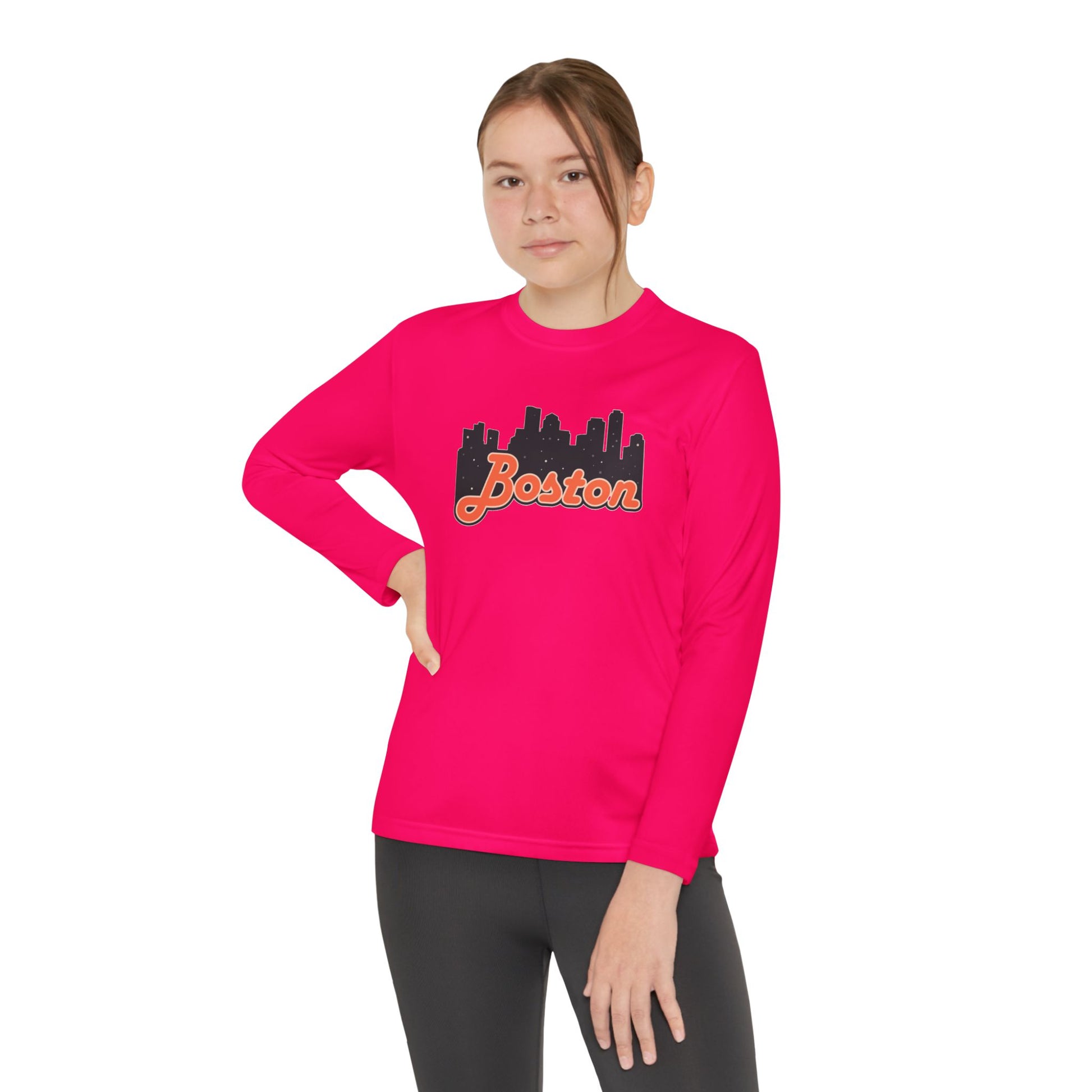 Boston Youth Long Sleeve Tee - Perfect for Sports, Casual Wear, Gift for Kids, Boston City Lovers, Birthday Gift