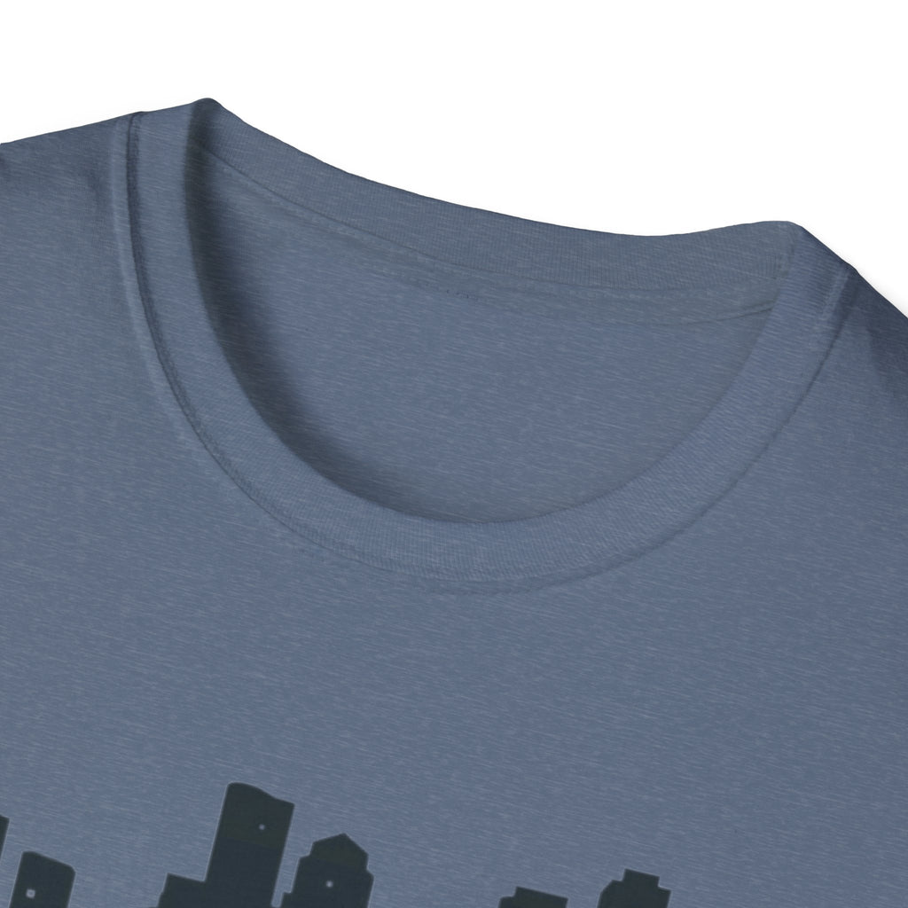 Boston Skyline Unisex Softstyle T-Shirt, City Tee, Gift for Travelers, Summer Casual Wear, Urban Style Shirt, Boston Pride