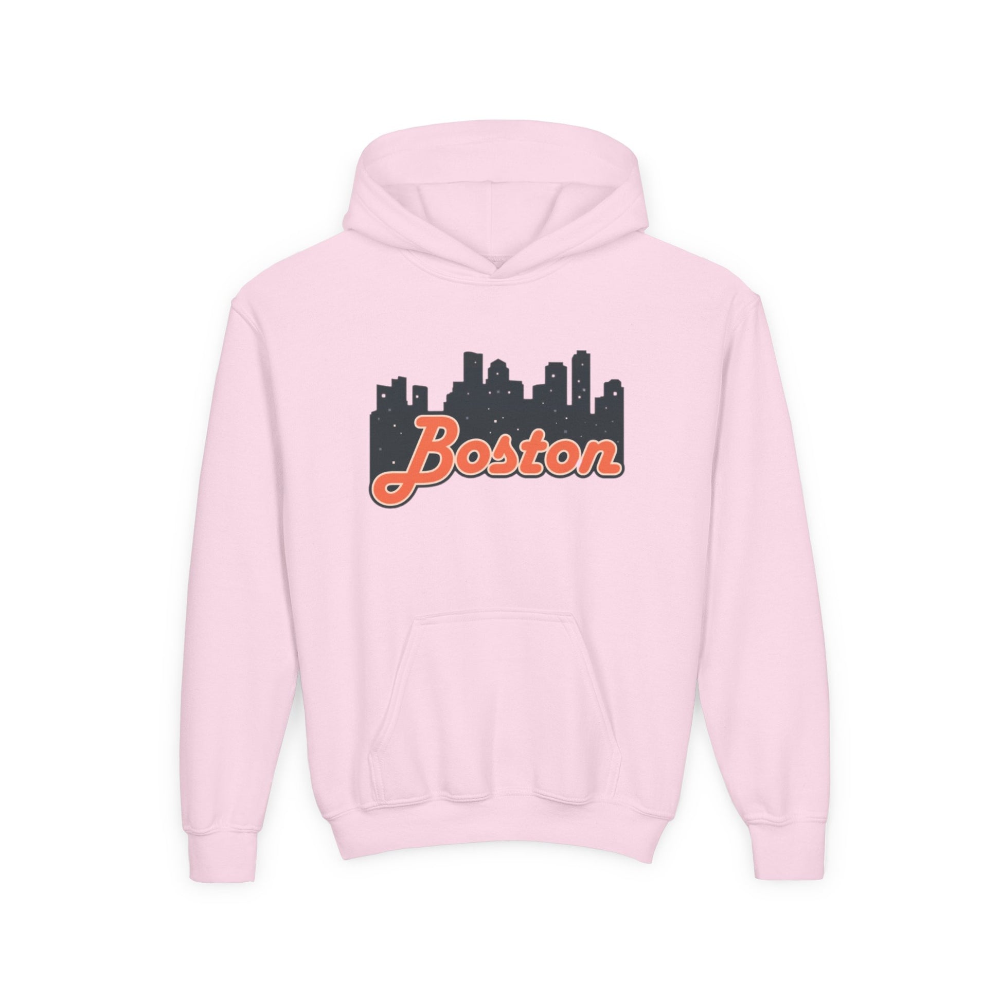 Boston Youth Hoodie - Heavy Blend Sweatshirt, Comfortable Kids Apparel, Urban Style, Perfect for Summer Trips, Boston Gifts