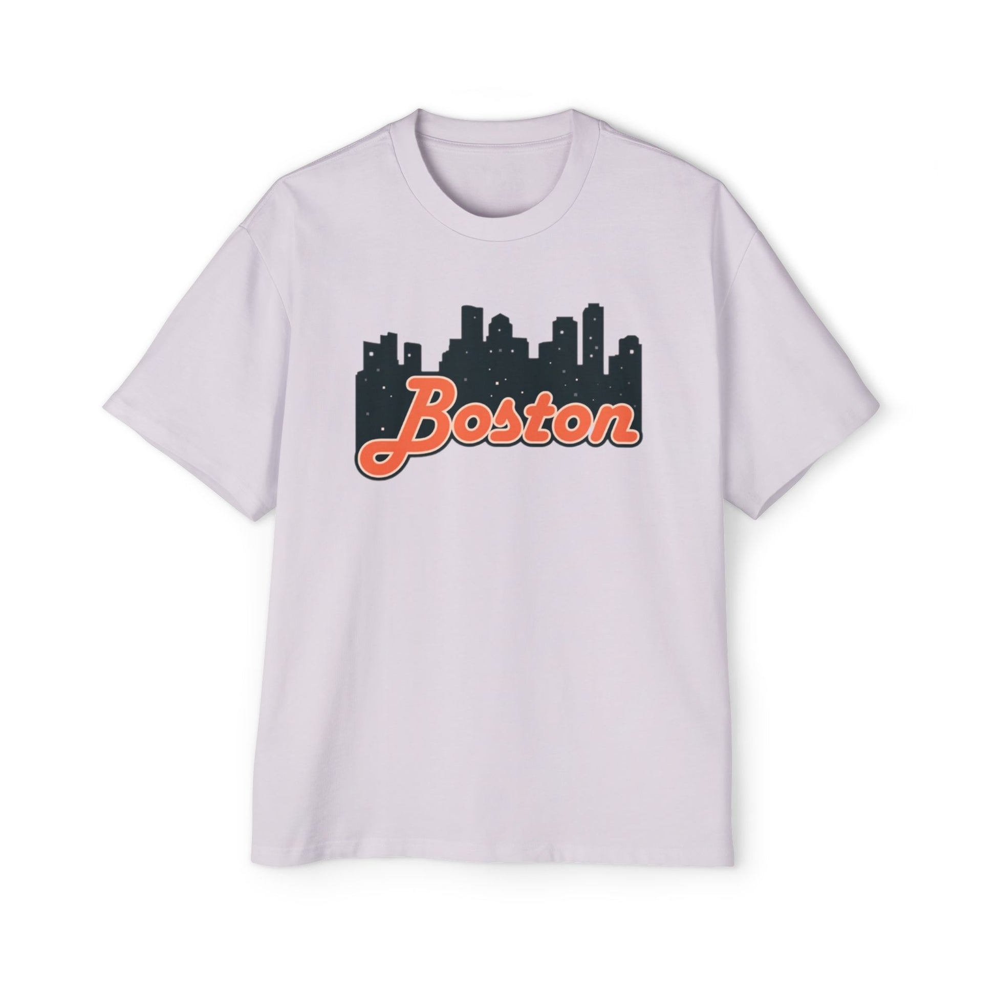 Boston Skyline Oversized Tee - Casual Streetwear for Men, Perfect Gift for Boston Lovers, Summer Style, Travel T-Shirt